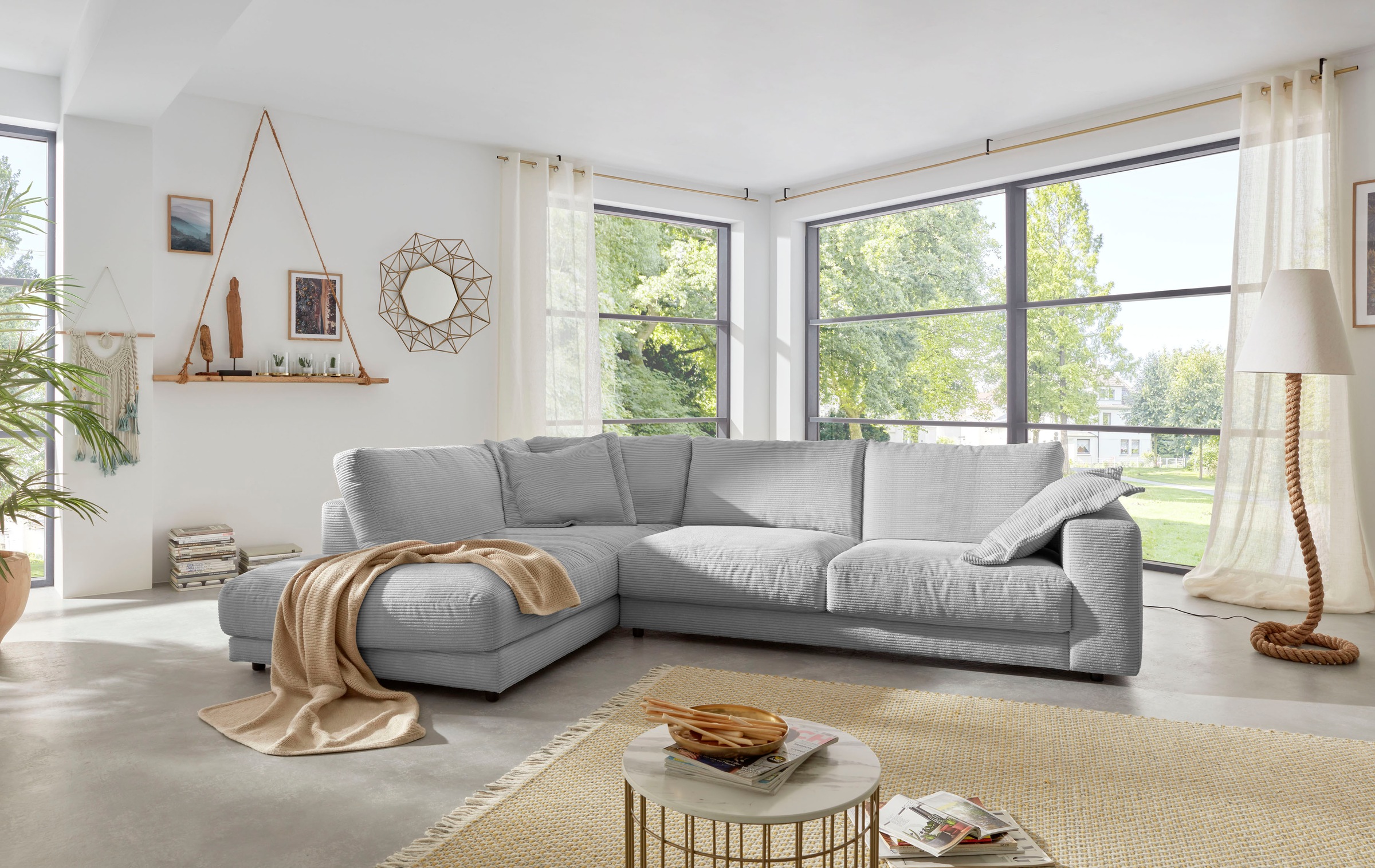 Home affaire Ecksofa »Enisa XXL B/T/H: 325/224/85 cm L-Form« Kuschelig, gem günstig online kaufen