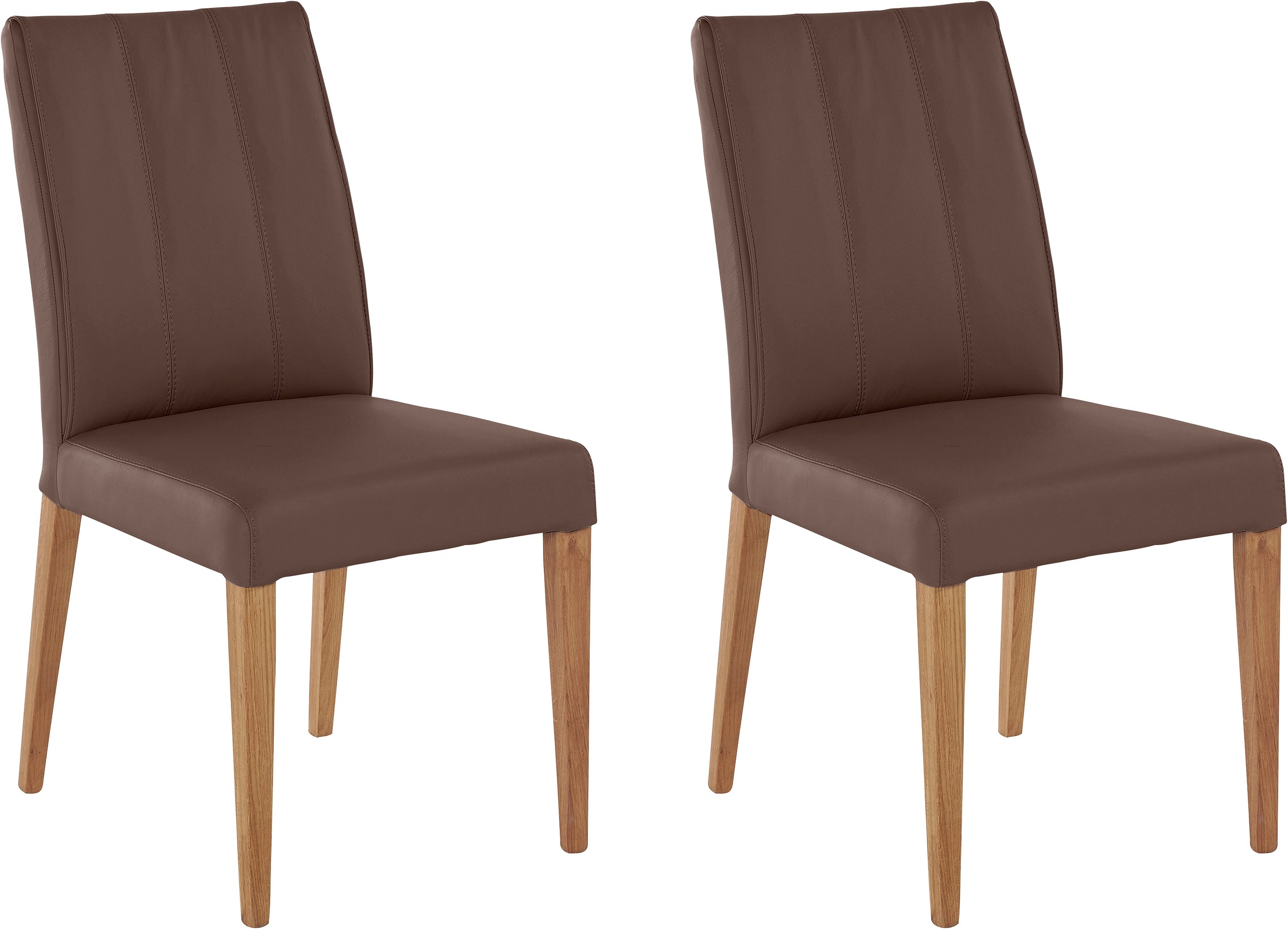 INOSIGN Esszimmerstuhl (Set) 2 Stk. Leder Rückenlehne mit Steppung günstig online kaufen