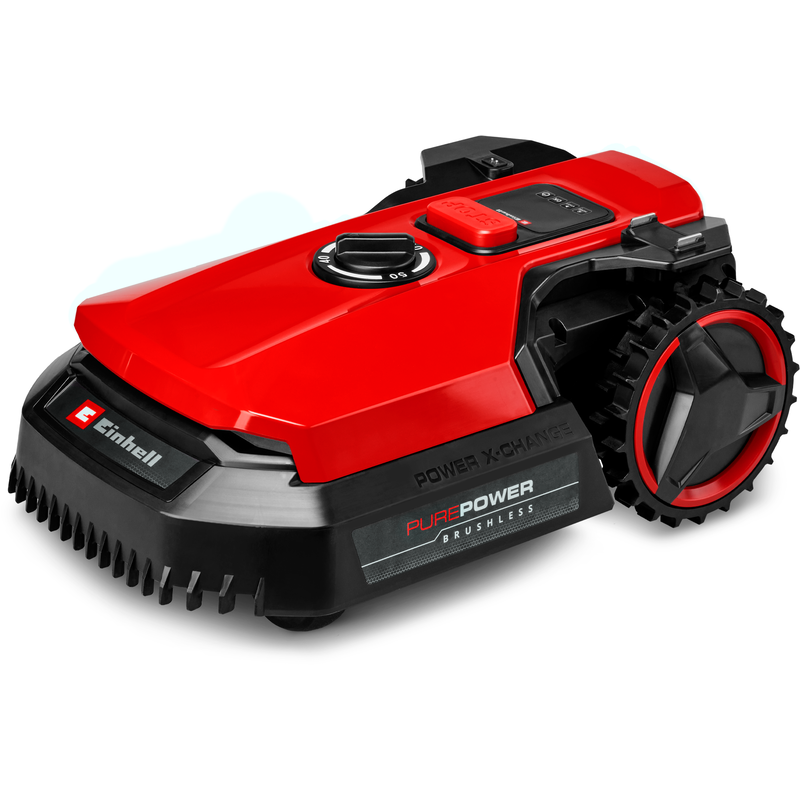 EINHELL Rasenmähroboter »»FREELEXO 500«« 7 Stk. tlg. Inkl. 2, 5 Ah Plus Akku und Ladestation rot Individuelle Einstellungen per App via Bluetooth...