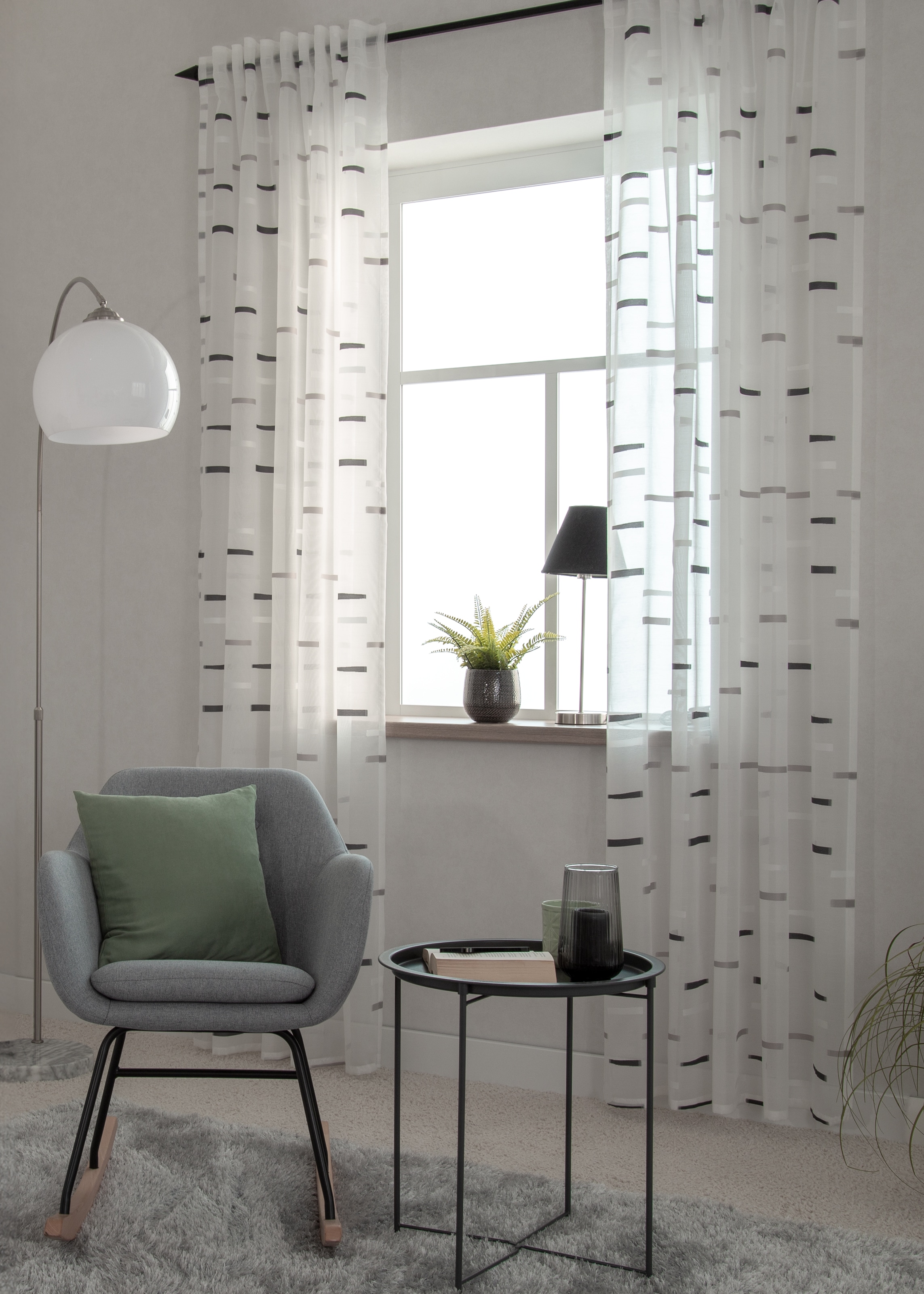 HOMING Gardine »Justin« verdeckte Schlaufen 1 Stk. tlg. Fertigschal günstig online kaufen