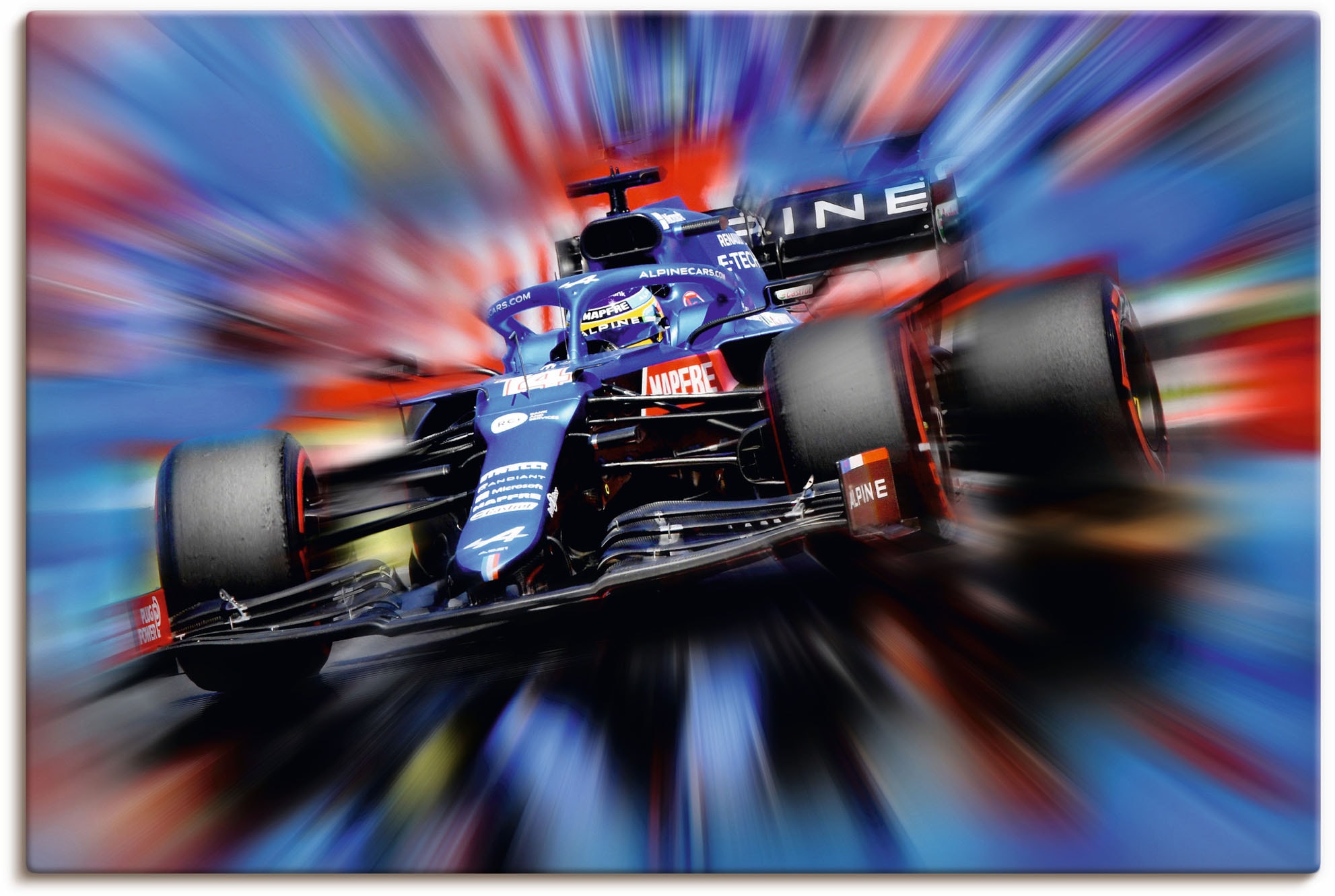 Artland Wandbild »Fernando Alonso - Spanien«, Auto, (1 St.), als Leinwandbi günstig online kaufen