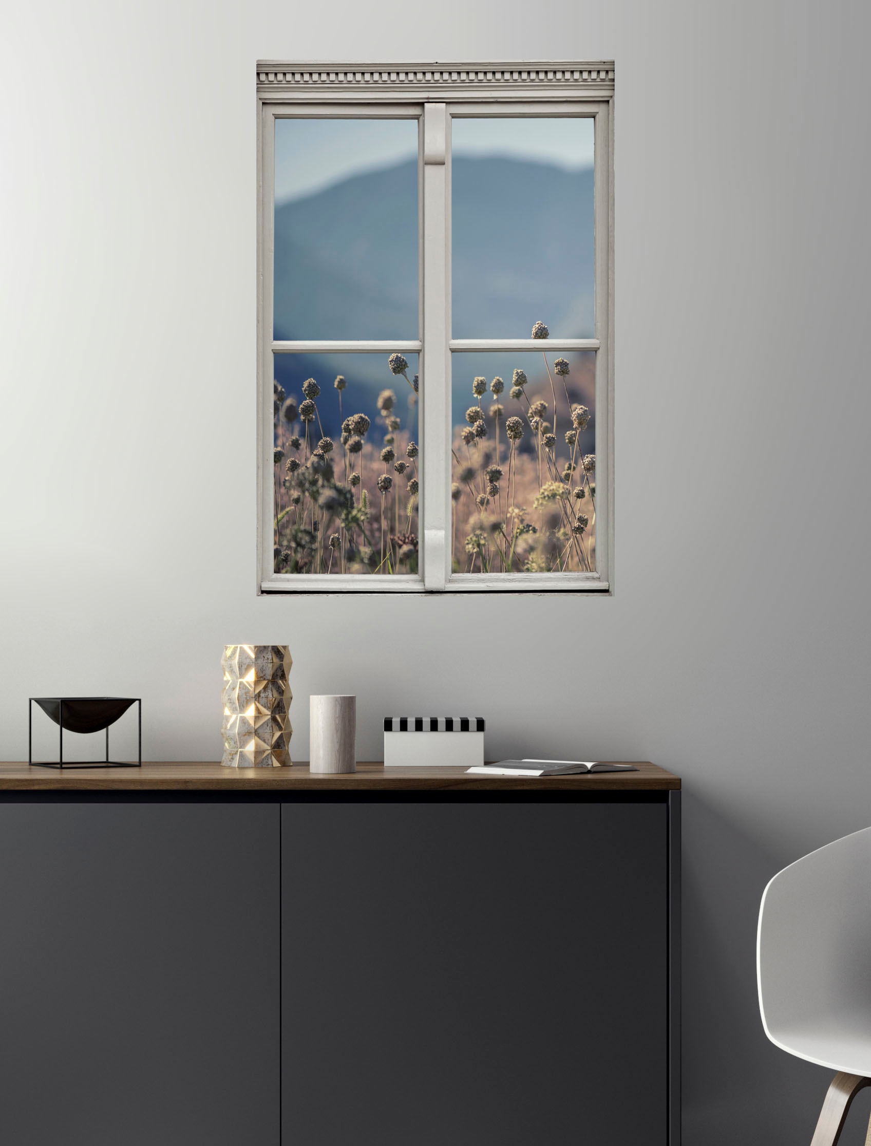 queence Wandsticker »Planzen«, Wandsticker, Wandbild, selbstklebend, 3D, Fenster