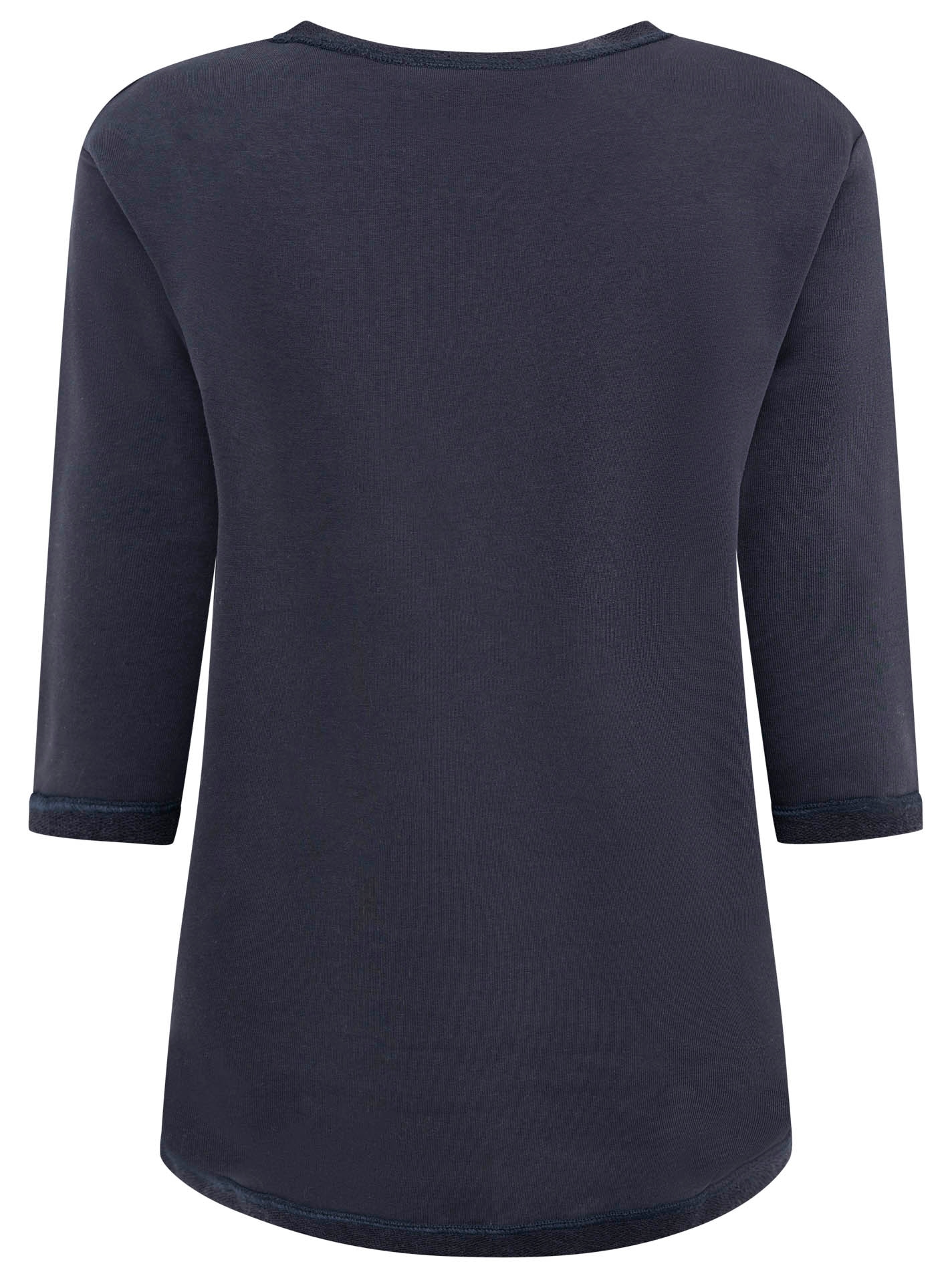 Zwillingsherz 3/4-Arm-Shirt »"Meer Gedanken"« 3/4 Arm, mit Martimer Botschaft, ausgefransten Kanten