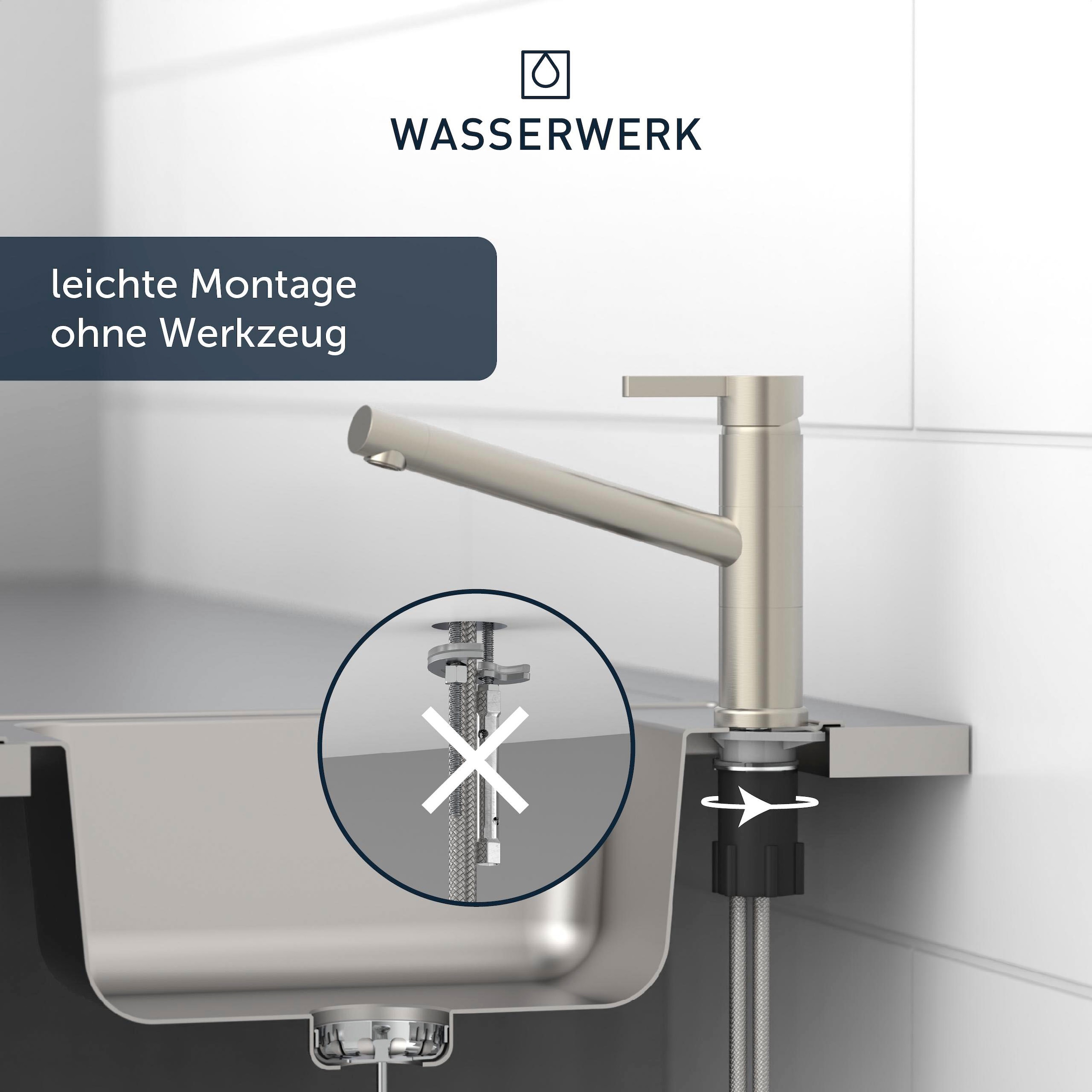 WASSERWERK Spültischarmatur »WK 6, Wasserhahn, Küche, Einhebelmischer«