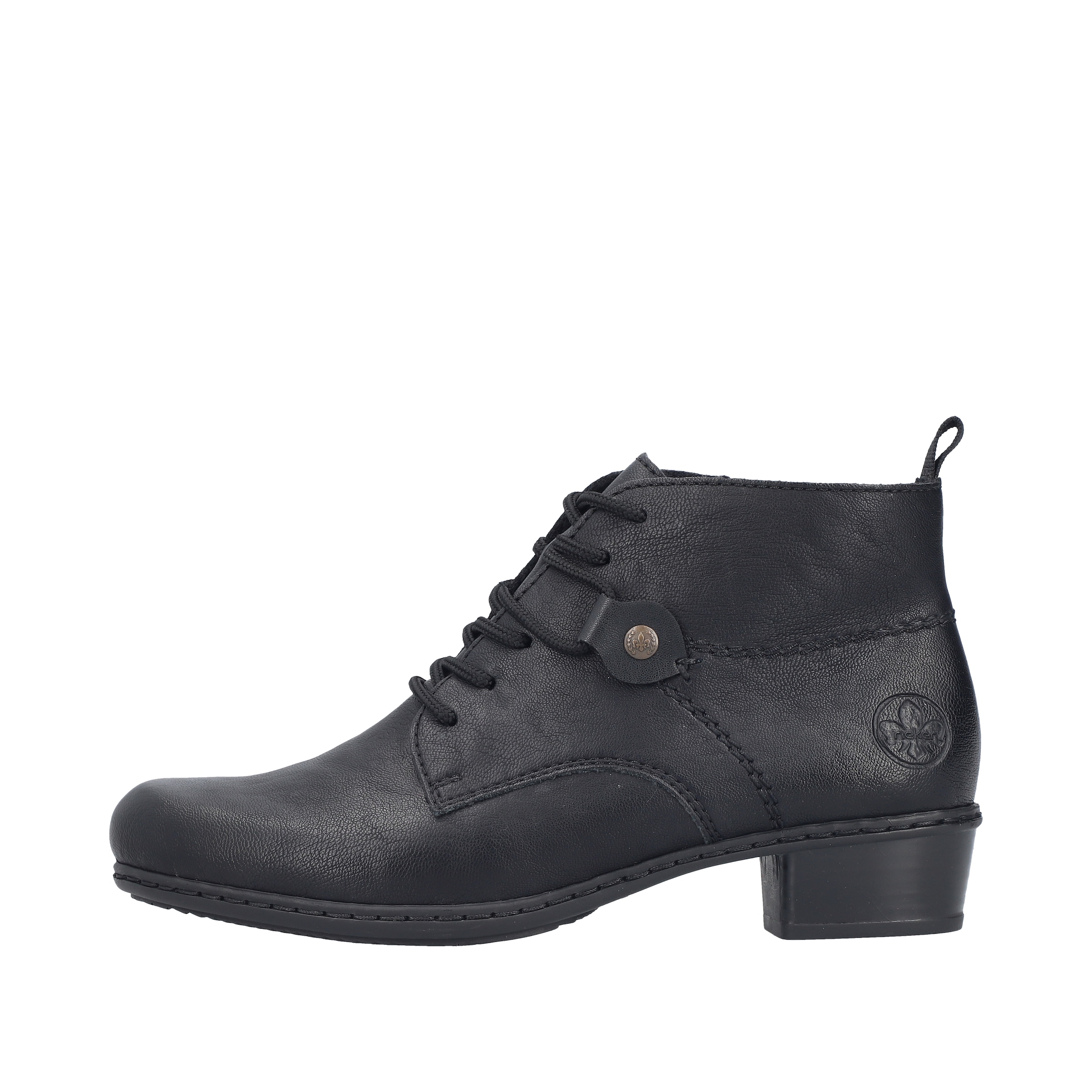 Rieker Schnürstiefelette  Schnürboots, Blockabsatz, mit Logoprägung an der Ferse