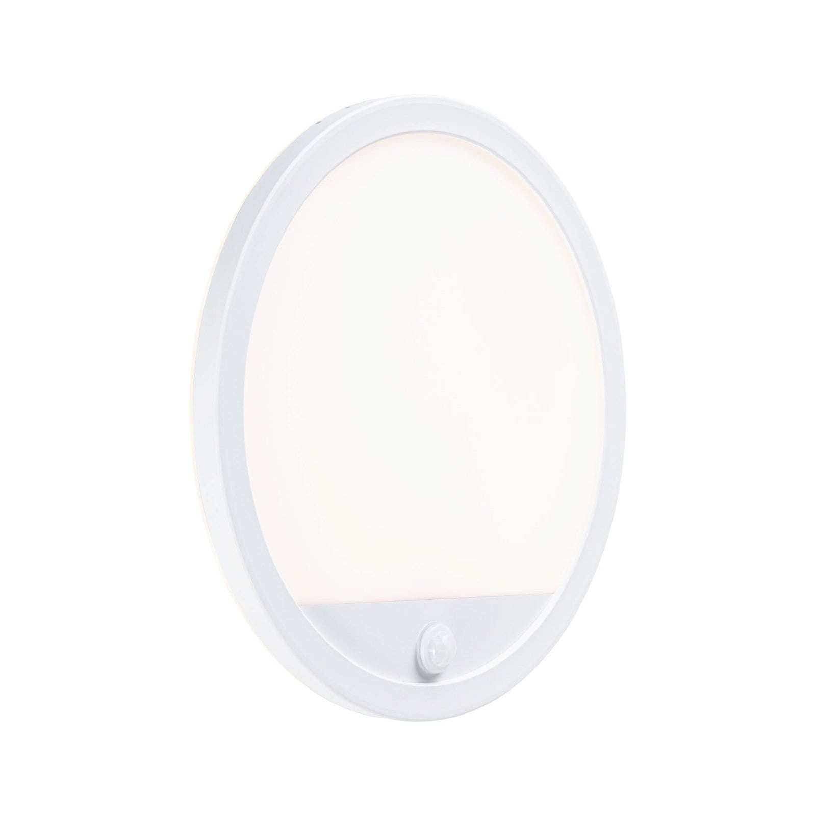 Paulmann LED Außen-Wandleuchte »Außenpanel Lamina rund 280mm 3000K 14,5W 1200lm 230V Kunststoff«, 1 flammig, Backlight Bewegungsmelder seewasserresistent IP44 1200lm