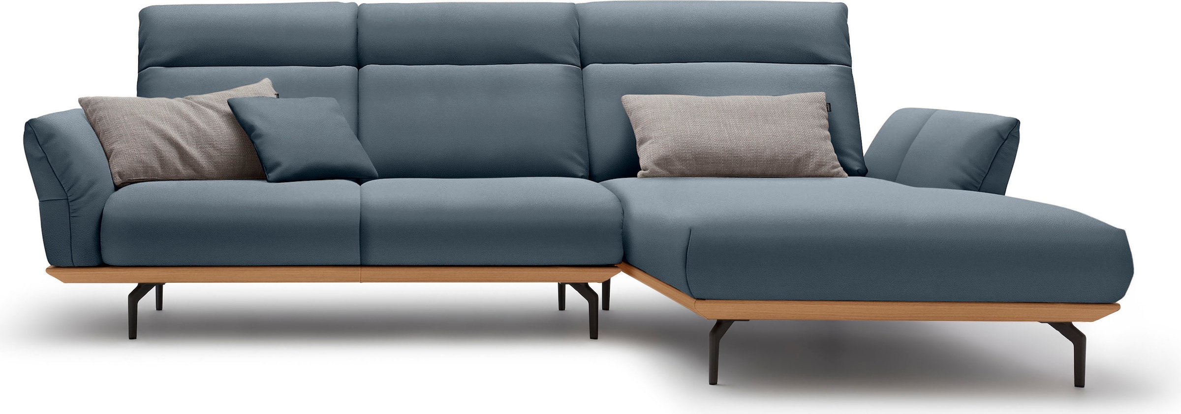 Creation BY ROLF BENZ Ecksofa »CR.460« Sockel in Eiche, Alugussfüße in umbr günstig online kaufen