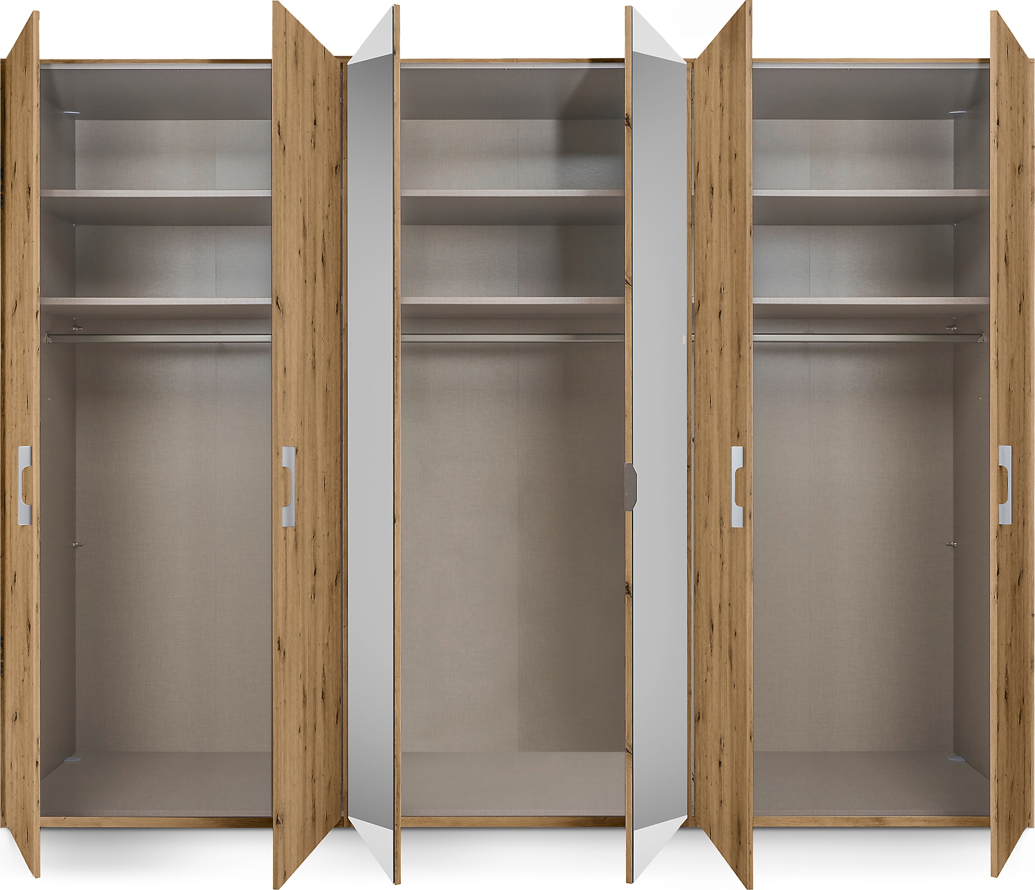 set one by Musterring Drehtürenschrank »Henderson«, mit Spiegel, in 2 Breiten, inkl. Fachböden und Kleiderstangen