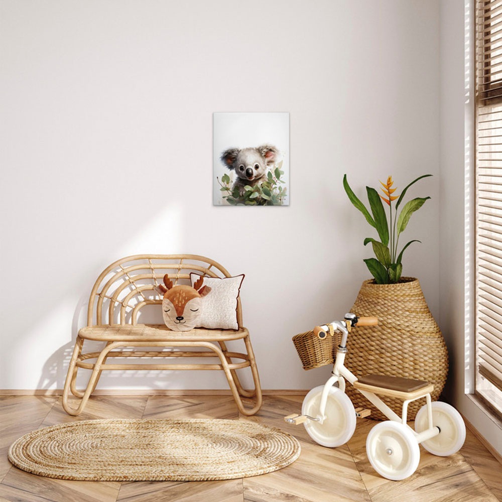 A.S. Création Leinwandbild »Baby Koala - Wandbild Weiß Grün Grau Keilrahmen günstig online kaufen