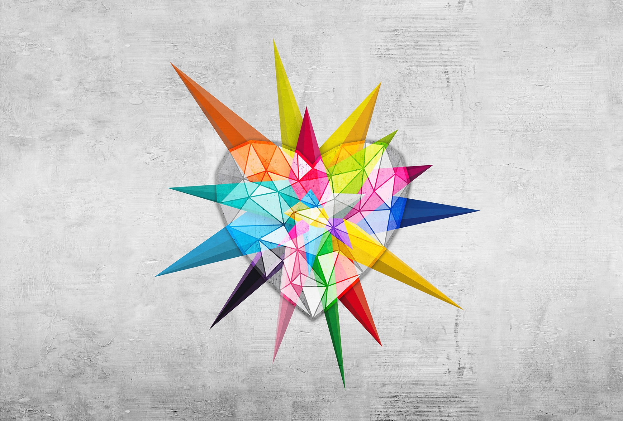 Architects Paper Fototapete »Atelier 47 Heart Star 2« 3D-Optik glatt Vlies, günstig online kaufen