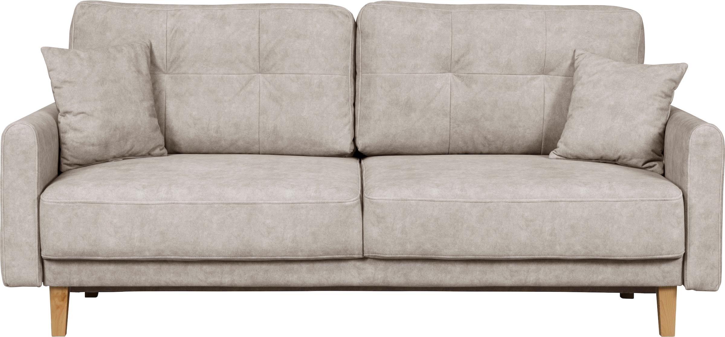 Home affaire 2-Sitzer »TRIPLO mit Wellenunterfederung, Maße B/T/H: 165/100/89 cm«, Sofa mit Steppung im Rückenbereich, incl. Rückenkissen und Zierkissen