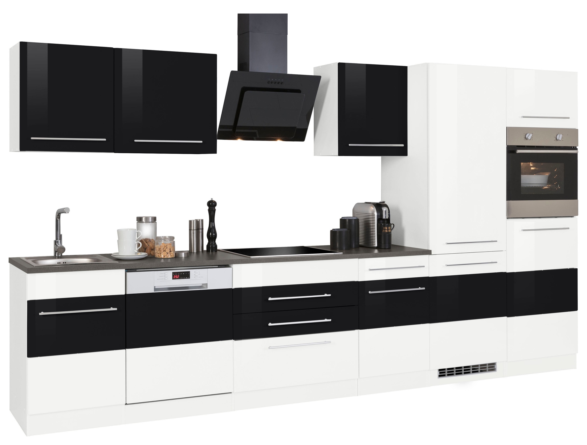 KOCHSTATION Küchenzeile »KS-Trient« Breite 360 cm, wahlweise mit E-Geräten, günstig online kaufen