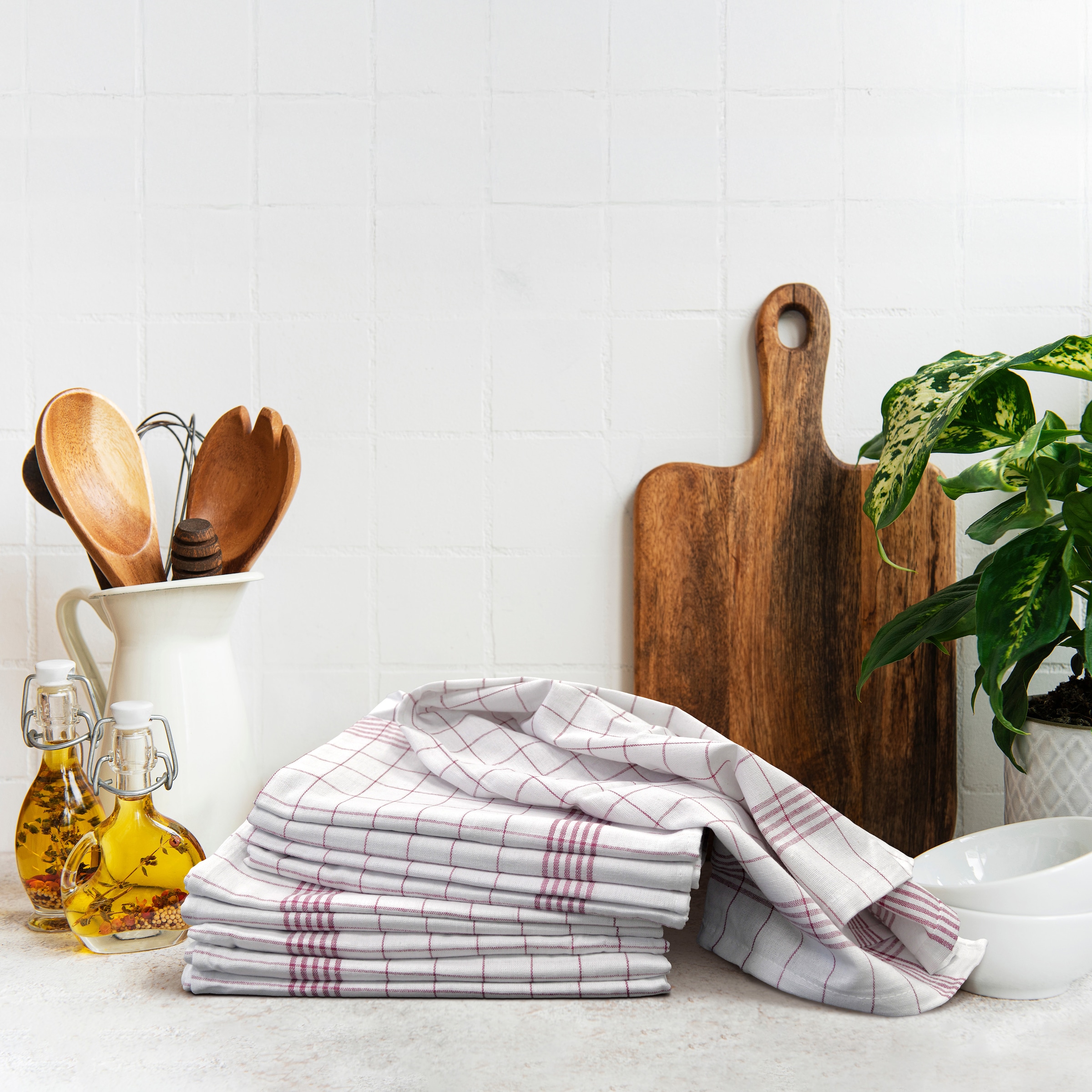 OTTO home Geschirrtuch »Klarissa«, (Packung, 10 tlg., 10 Geschirrtücher 50 x 70 cm)