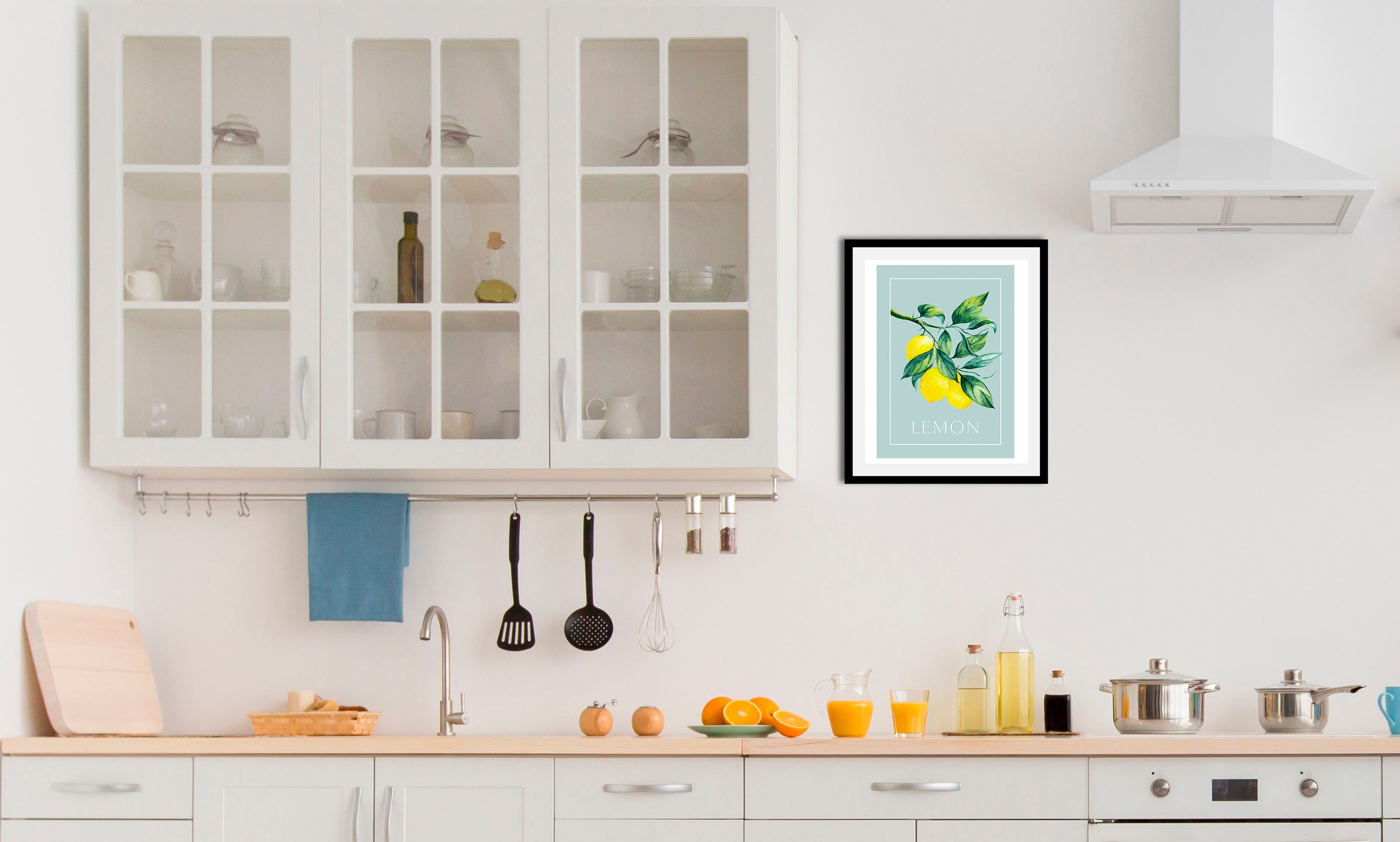 queence Bild »Lemon«, Obst-Obst Bilder-Schriftzug-Figuren-Abstrakt, (1 St.) günstig online kaufen