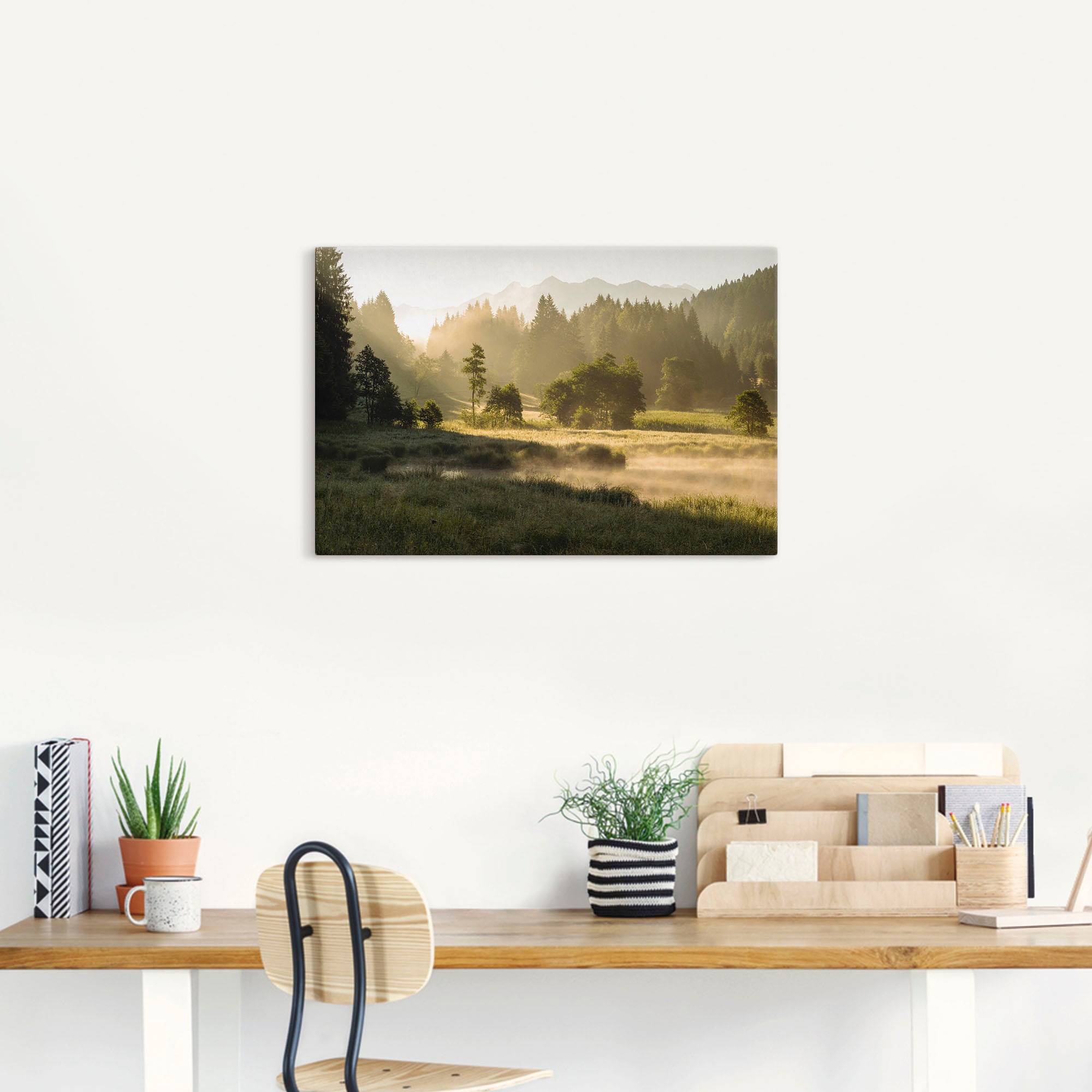Artland Wandbild »Sommermorgen in den Alpen« Wiesen & Bäume 1 Stk. tlg. als günstig online kaufen