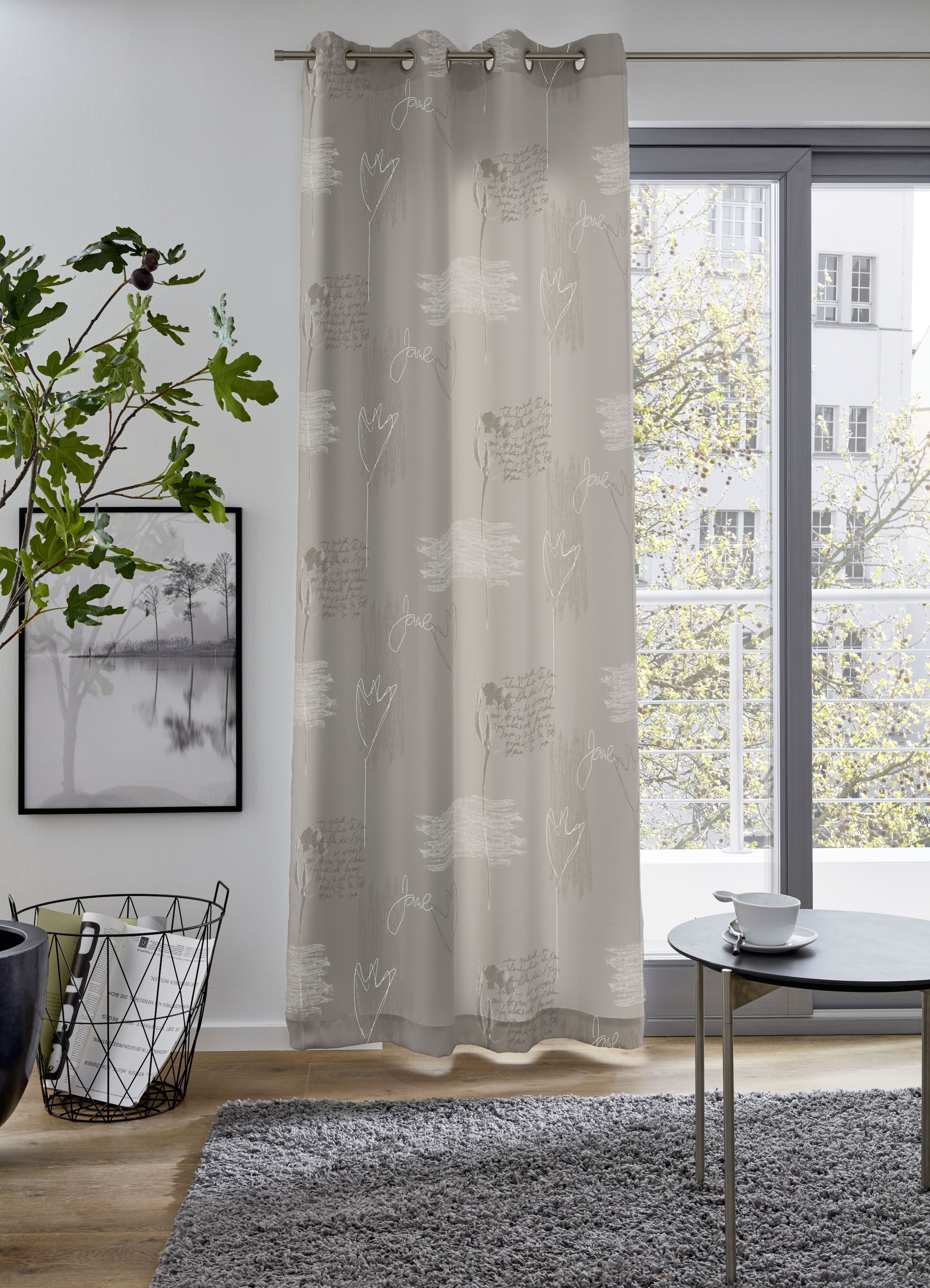 my home Vorhang »AMSTERDAM«, (1 St.), blickdicht, bedruckt, 135x235 cm günstig online kaufen
