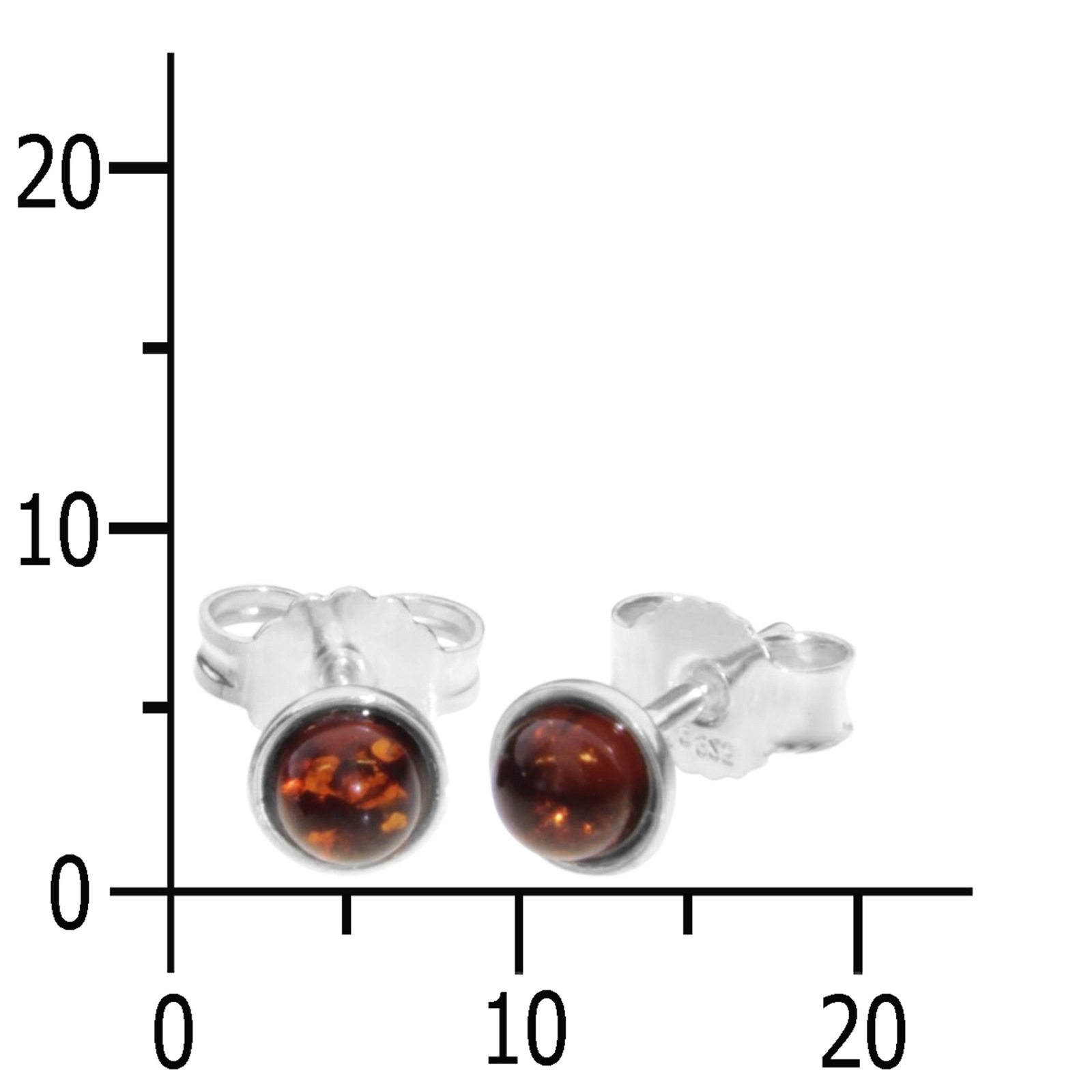 OSTSEE-SCHMUCK Paar Ohrstecker »Ostsee-Schmuck Ohrstecker Classic 4 mm Ohrstecker Classic 4 mm«, (2 tlg.)