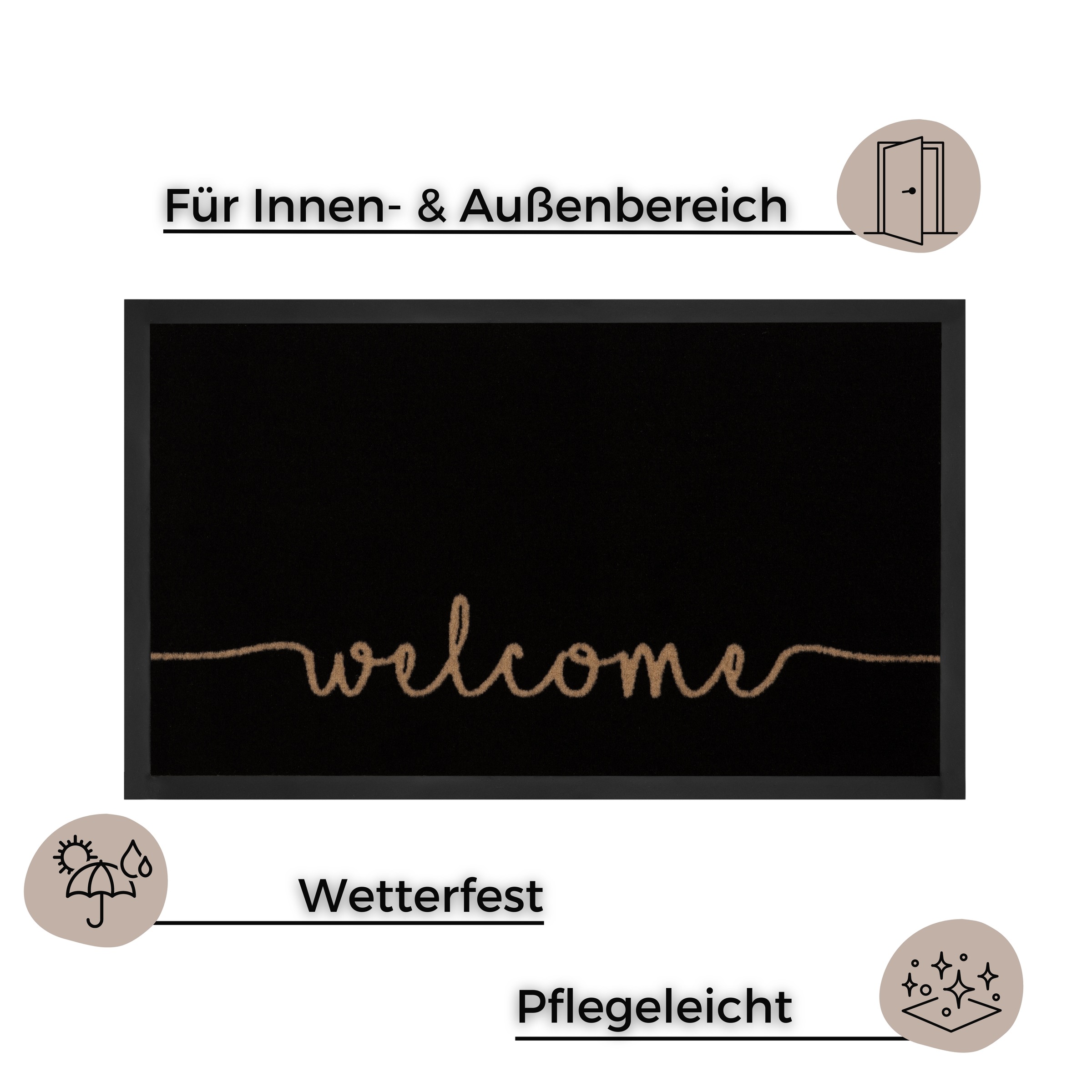 HANSE Home Fußmatte »Cozy Welcome, Türmatte«, rechteckig, 5 mm Höhe, Waschb günstig online kaufen