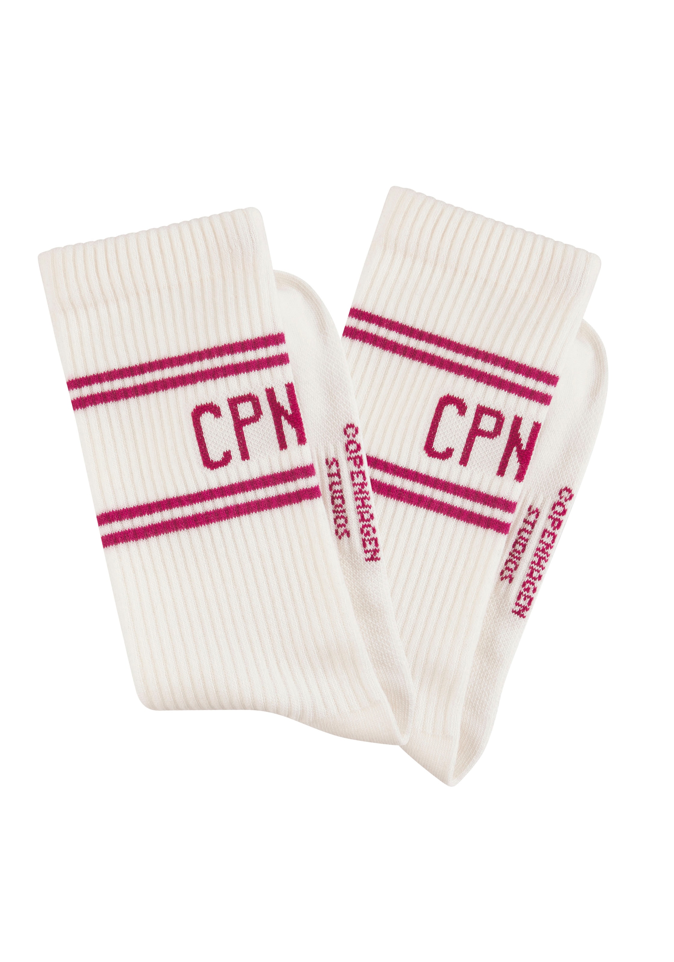 Copenhagen Studios Langsocken Packung, 2 Paar tlg. mit Pikeé-Struktur unter der Sohle