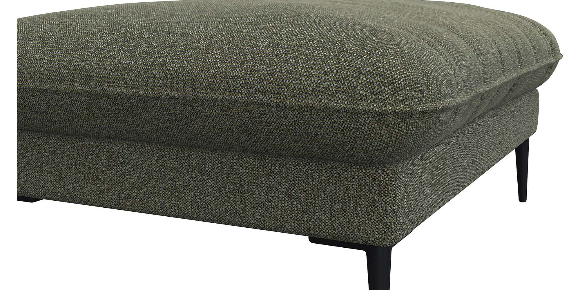 FLEXLUX Pouf »Salino, Fußhocker, Sitzhocker, Polsterhocker,« Kaltschaum & Stahl-Wellen, Füsse Schwarz