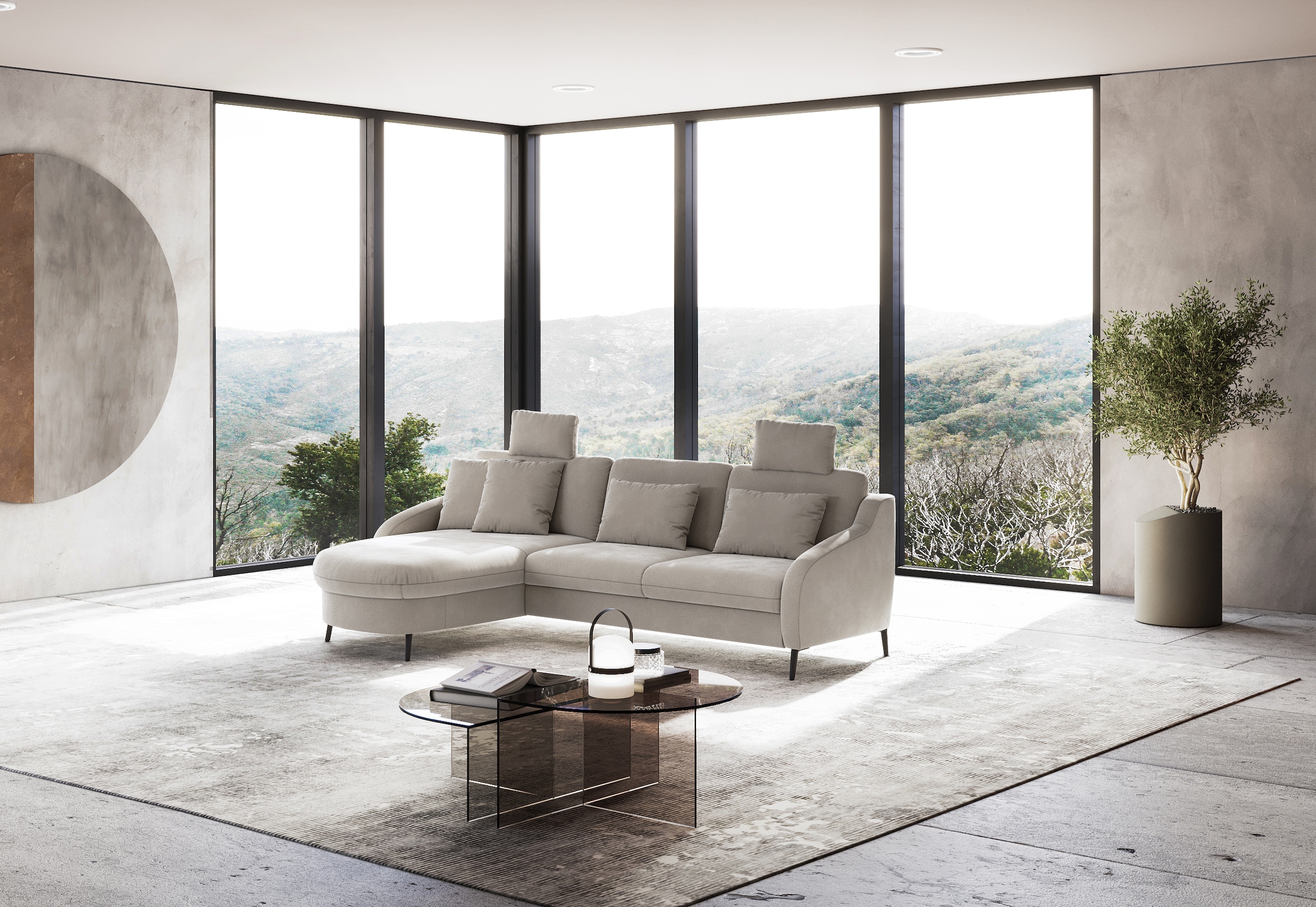 sit&more Ecksofa »Soul L-Form«, wahlweise mit Bettfunktion
