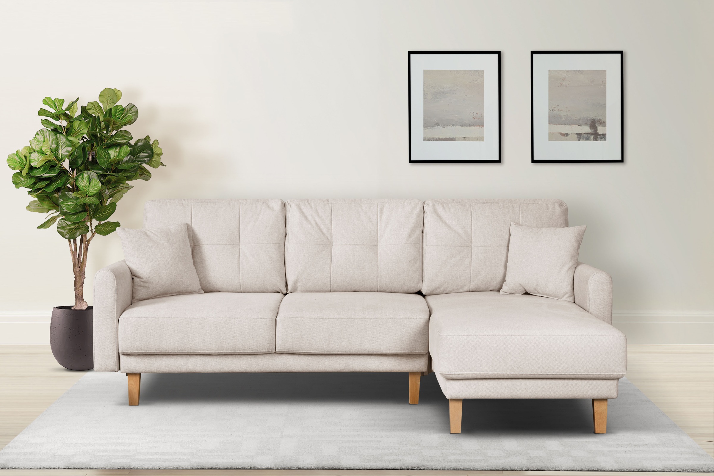 Home affaire Ecksofa »TRIPLO optionale Schlafsofa mit Bettkasten, Maße B/T/ günstig online kaufen