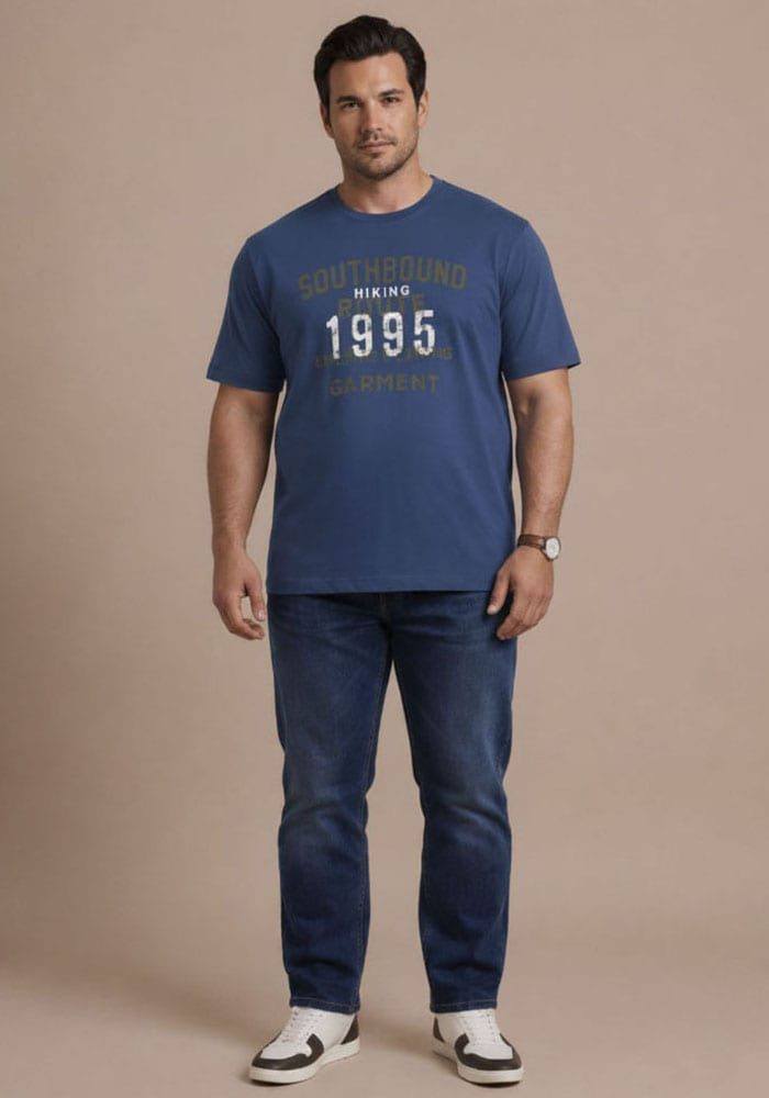 Man's World Plus Rundhalsshirt »auch in Grosse Größen bis Gr. 7XL Ärmel-Fit« regular fit, Kurzarm, casual, für Frühling und Sommer
