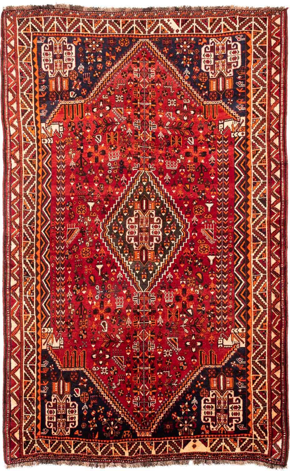 morgenland Wollteppich »Shiraz Medaillon 234 x 155 cm«, rechteckig, 1 mm Hö günstig online kaufen