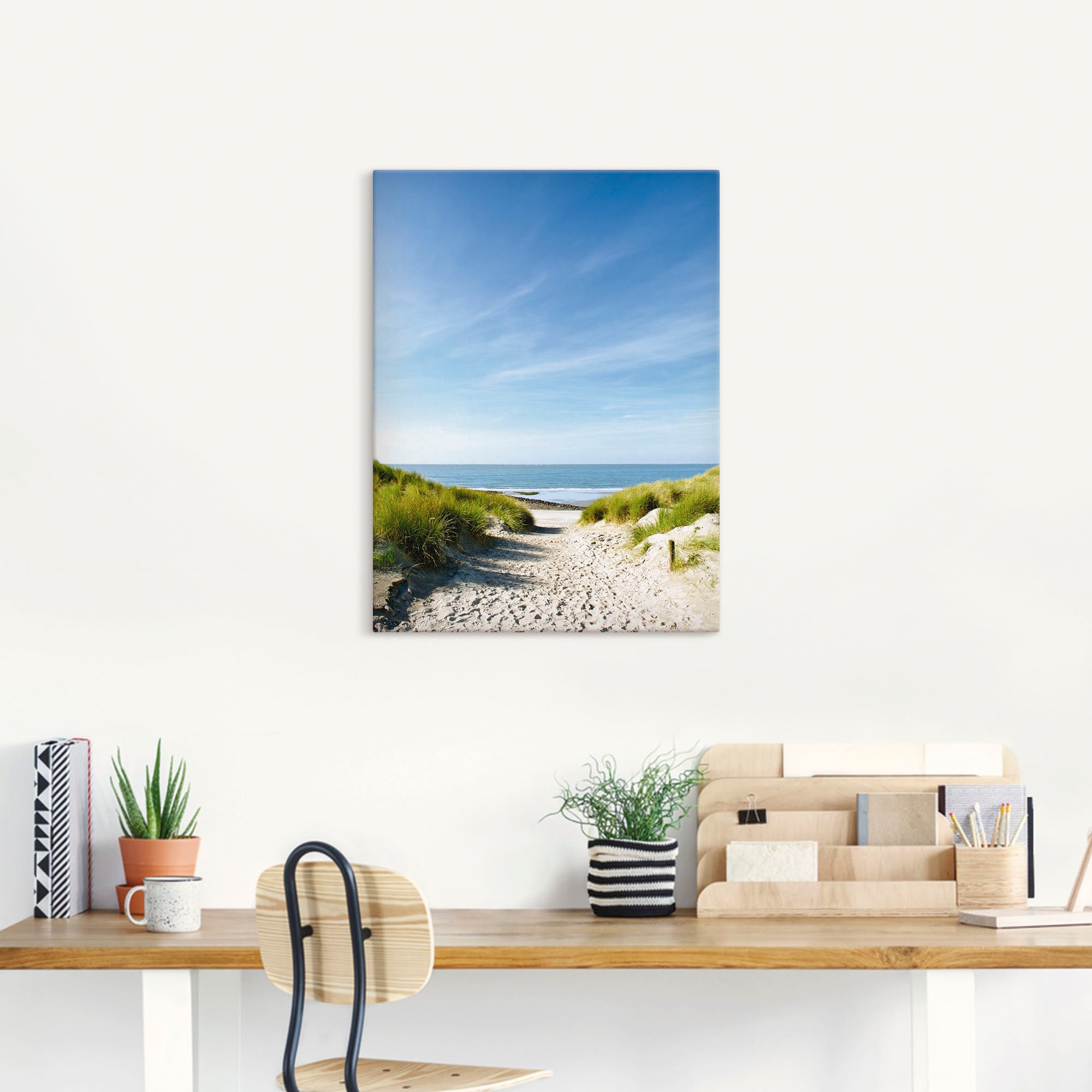 Artland Wandbild »Strand mit Sanddünen und Weg zur See«, Strand, (1 St.), a günstig online kaufen