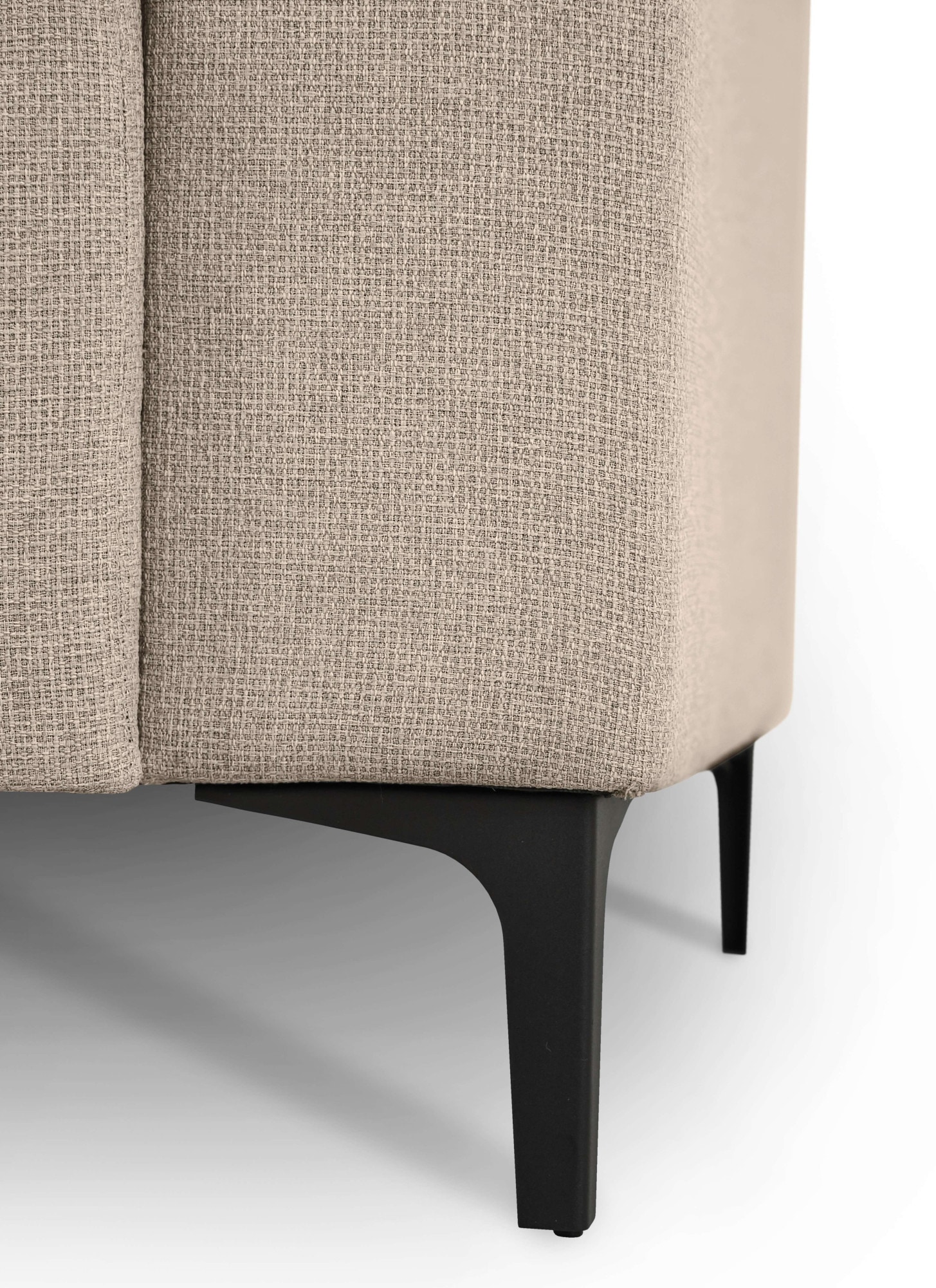 Home affaire Ecksofa »Tournon, L-Form, Breite 256 cm, Webstoff, Chenille«, Designsofa im nordischen Stil, Wellenunterfederung, Metallfüße