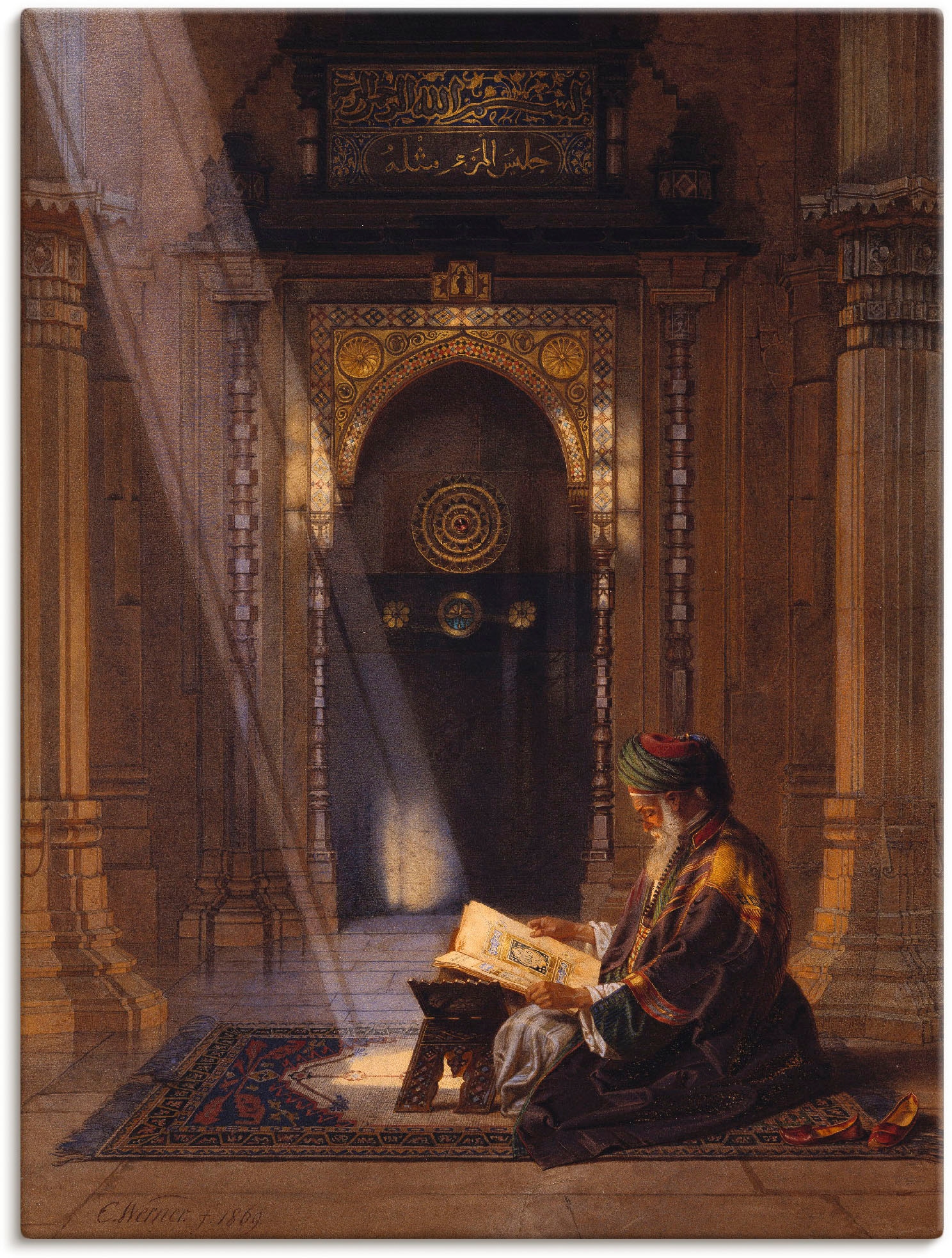 Artland Wandbild »In der Moschee.«, Religion, (1 St.), als Leinwandbild, Po günstig online kaufen
