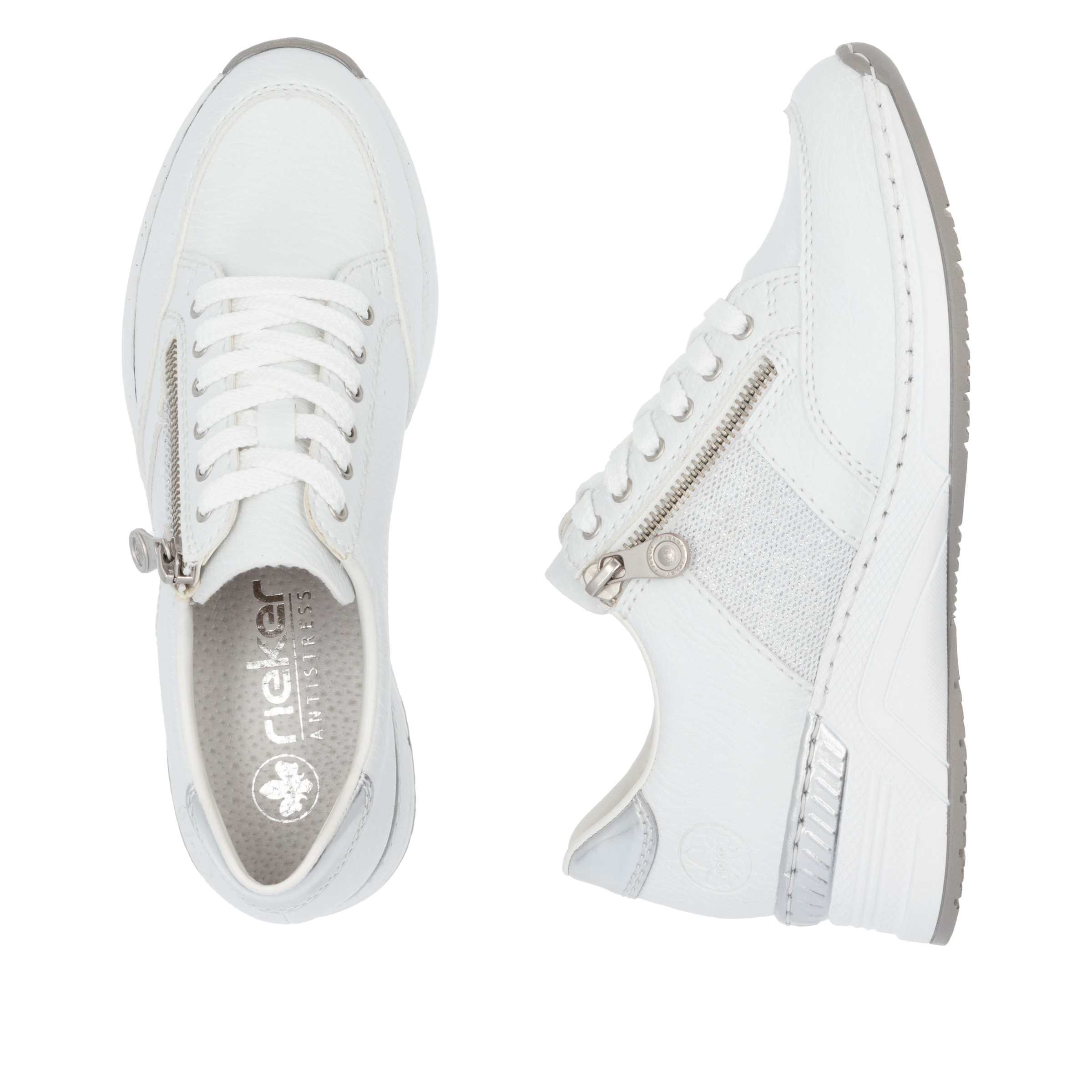 Rieker Keilsneaker, Schnürschuh, Halbschuh, Sneaker mit loser Einlage, schmale Form