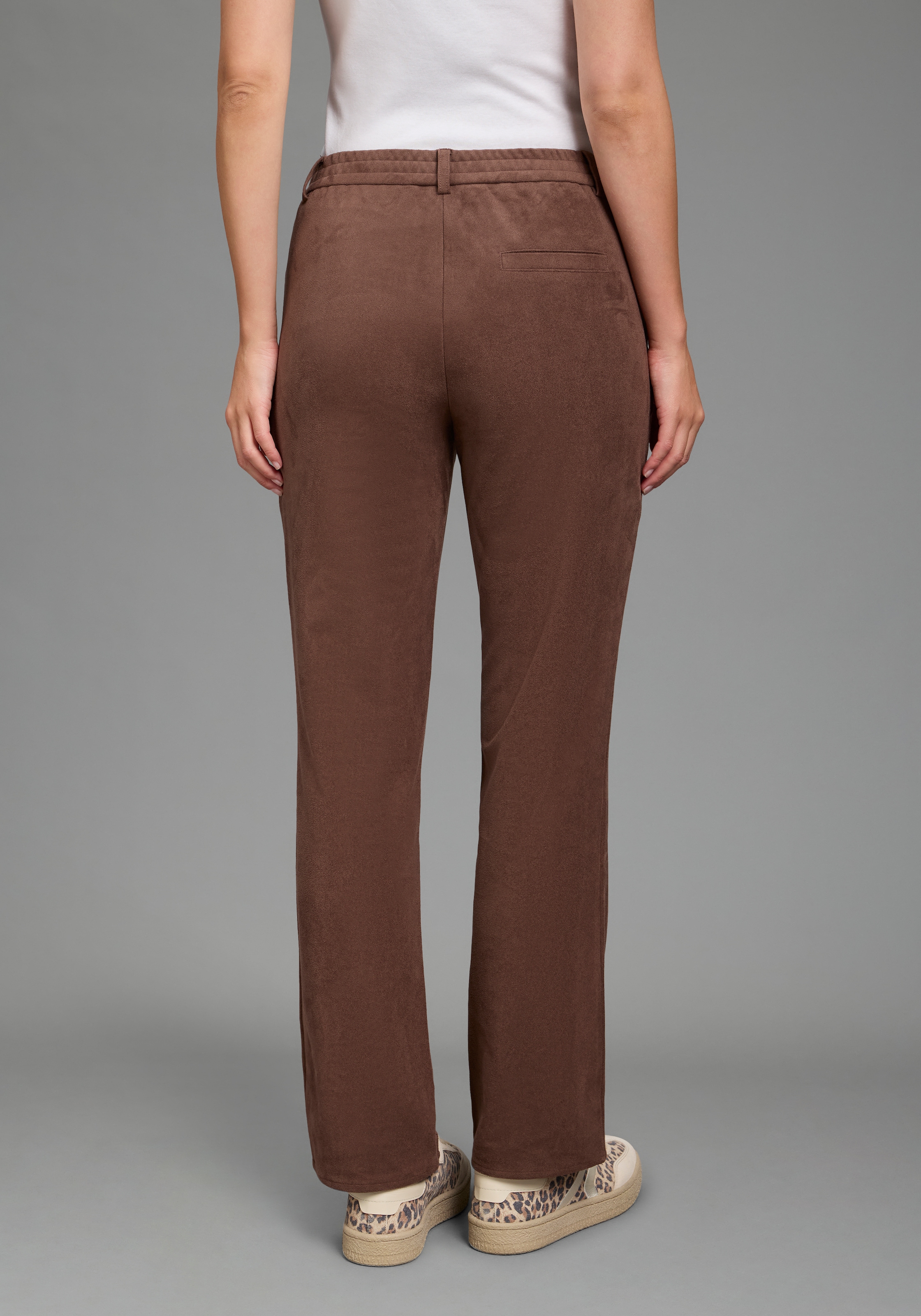Laura Scott Lederimitathose  Bootcut-Passform, Weiches, elastisches Lederimitat