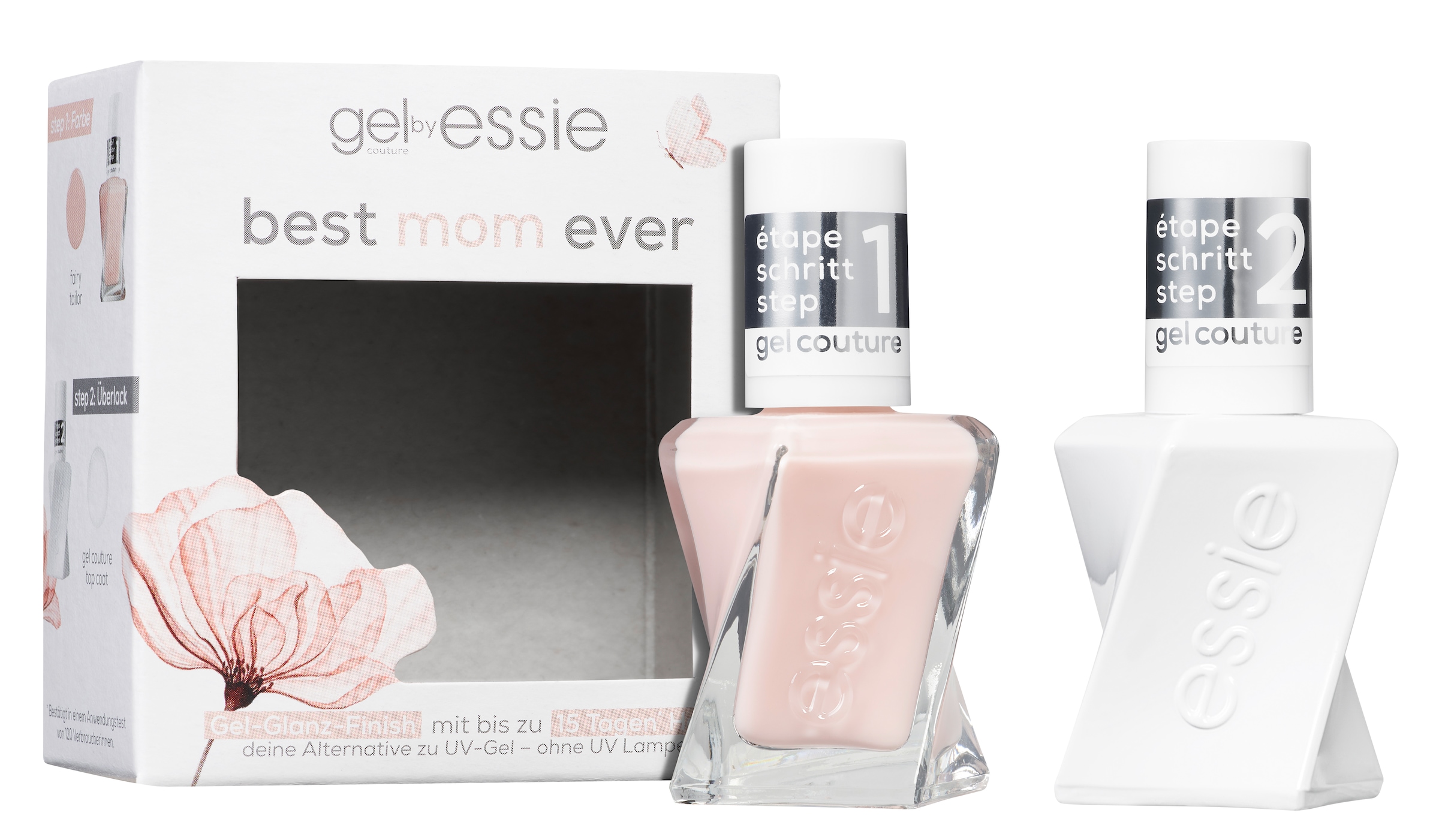 essie Nagellack-Set »Essie Nagellack Gel Couture Set«, (2 tlg.), mit natürlichen Inhaltsstoffen