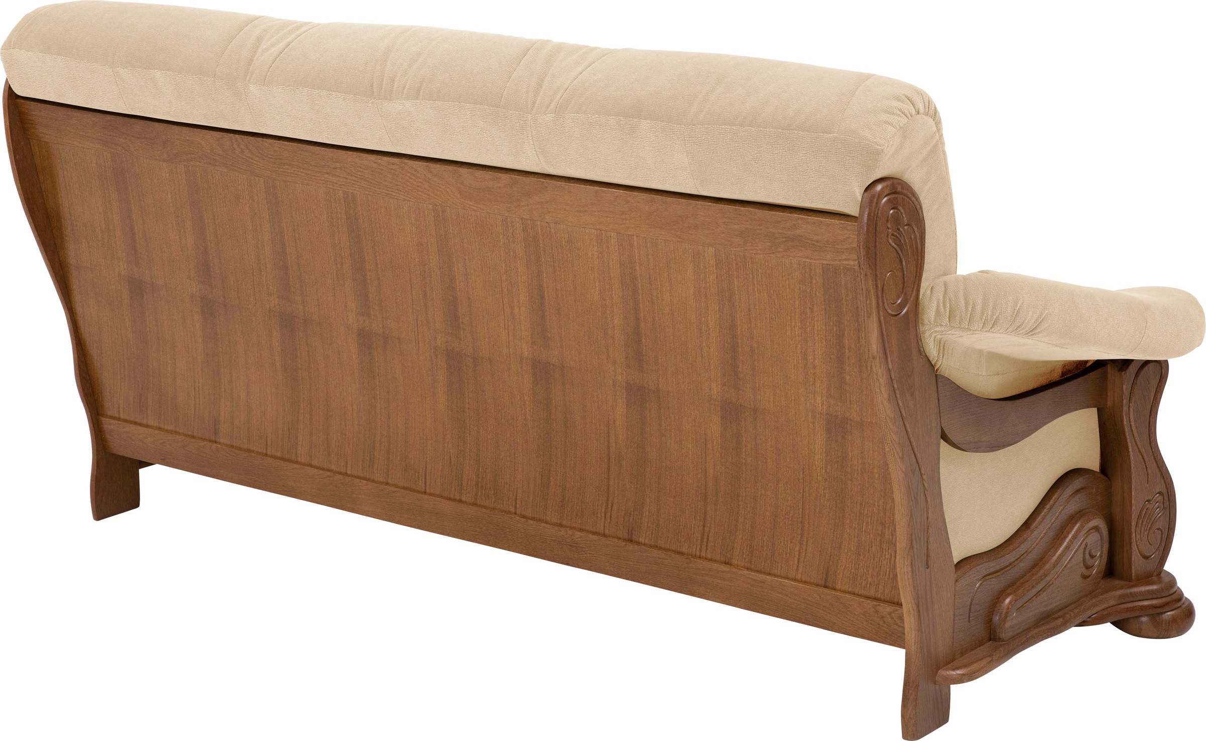 Max Winzer® 3-Sitzer »Texas mit aufwendig gefrästen Ornamenten im Eichenholzgestell«, bequemer Retro Klassiker, kompakte Stellmaße, Breite 202 cm