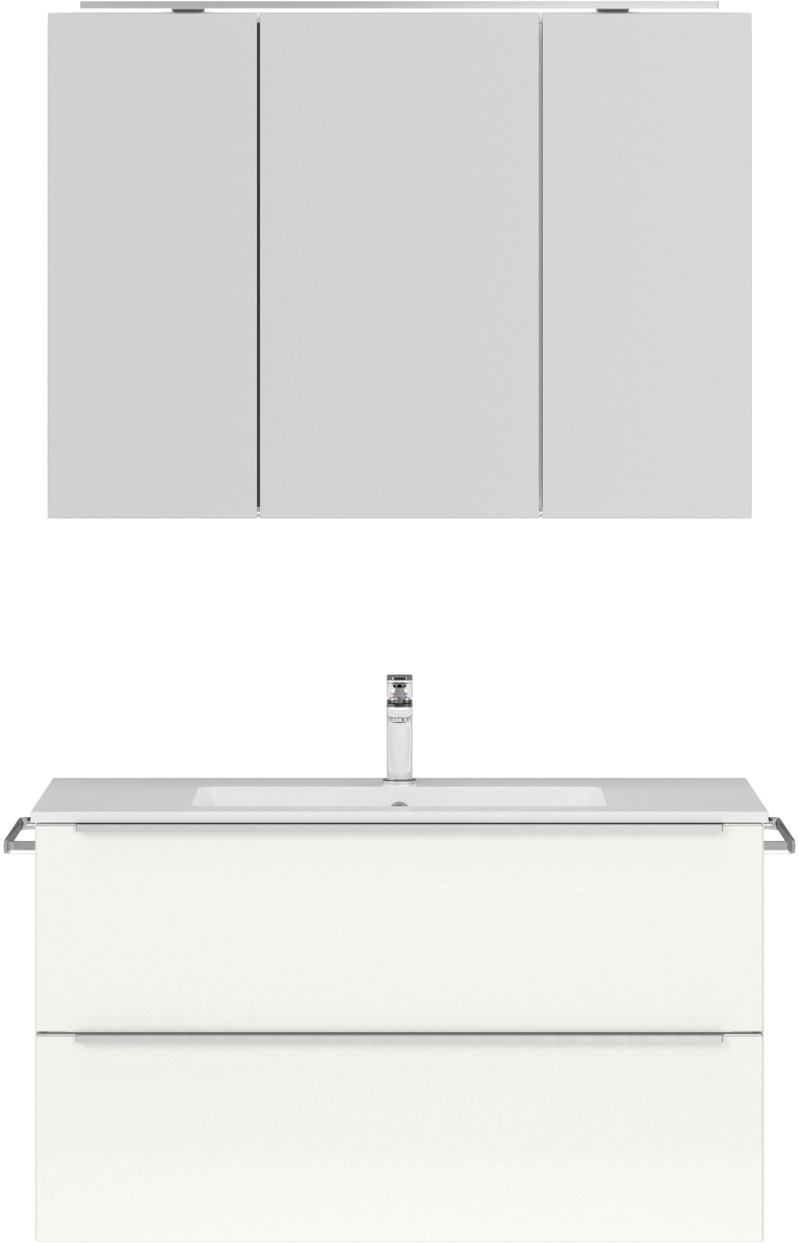 nobilia® Badmöbel-Set »Levere«, (2 St., vormontiert, mit Soft-Close), inkl. günstig online kaufen