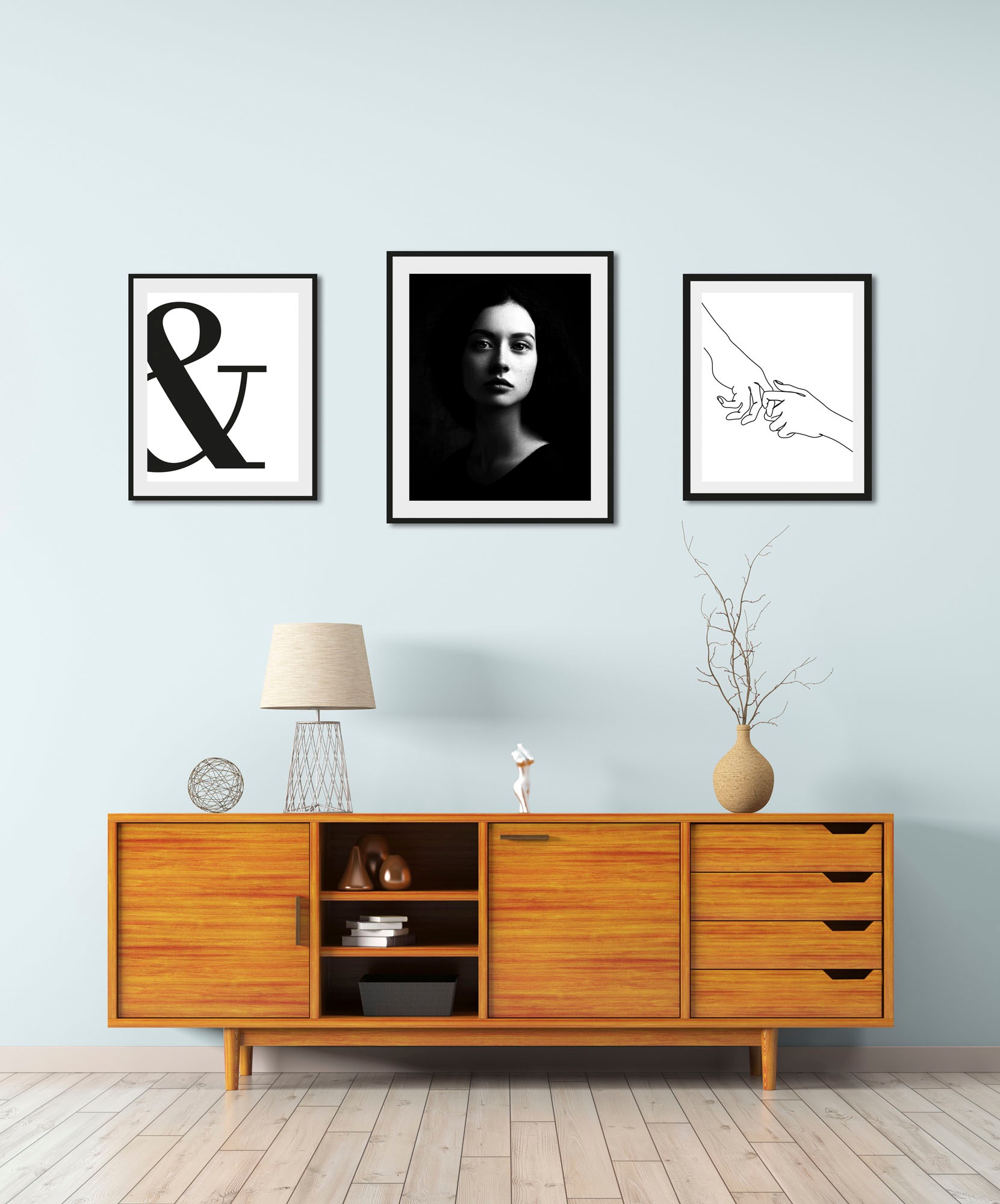 queence Bild »Hygge«, Abstrakt-Schwarz-Weiß-Fashion-Mode-Magazincover-Frau- günstig online kaufen