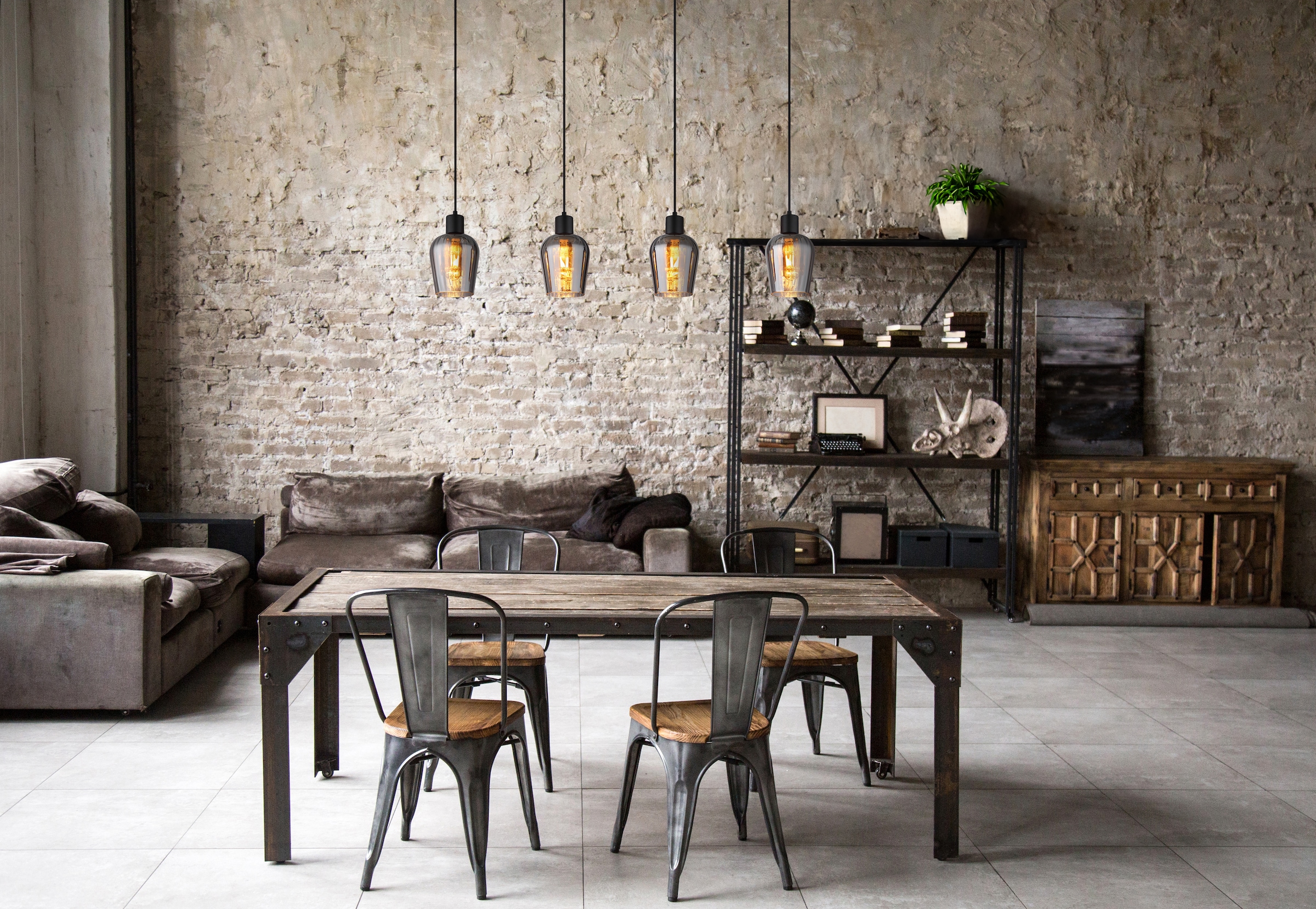 GLOBO LIGHTING Hängeleuchte »RYAN« E27 1 Stk. Hängelampe/Pendelleuchte/Esszimmer/Wohnzimmer/Esstisch