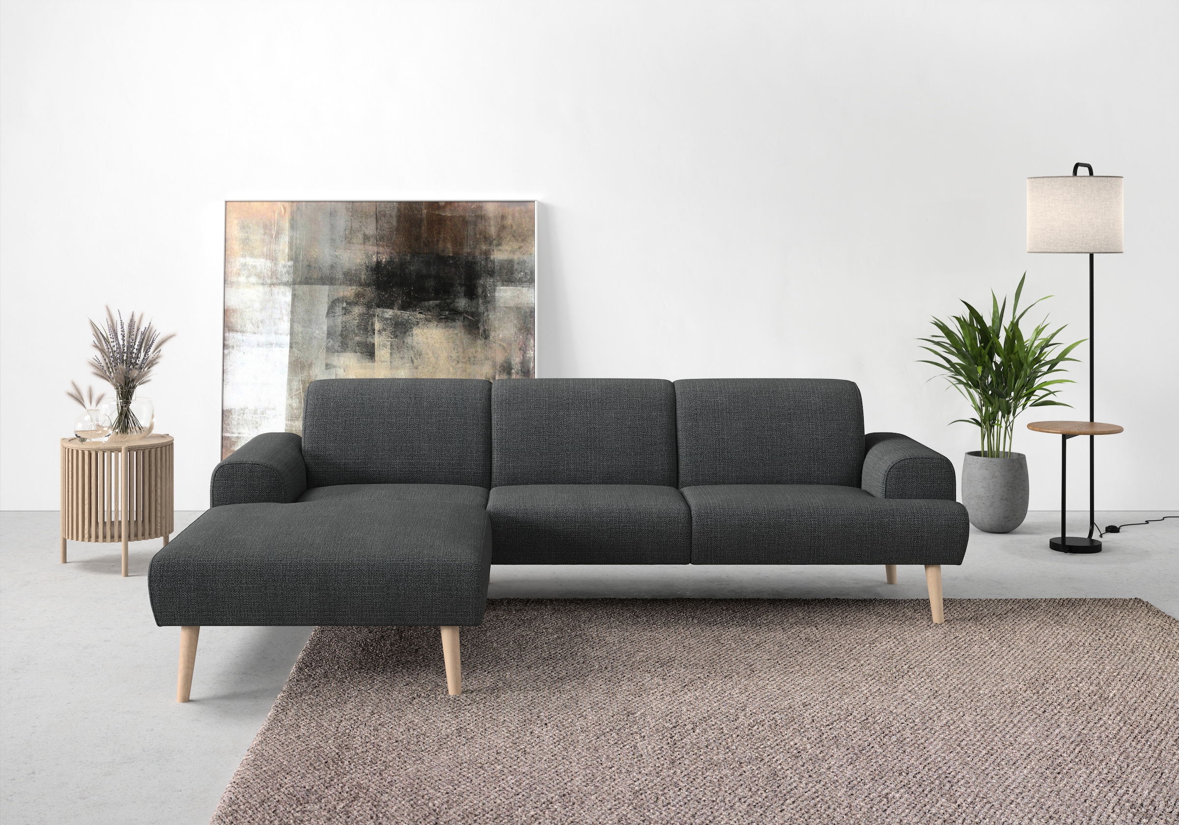andas Ecksofa »Swift Scandic Design, Federkern für hohen Sitzkomfort, L-For günstig online kaufen