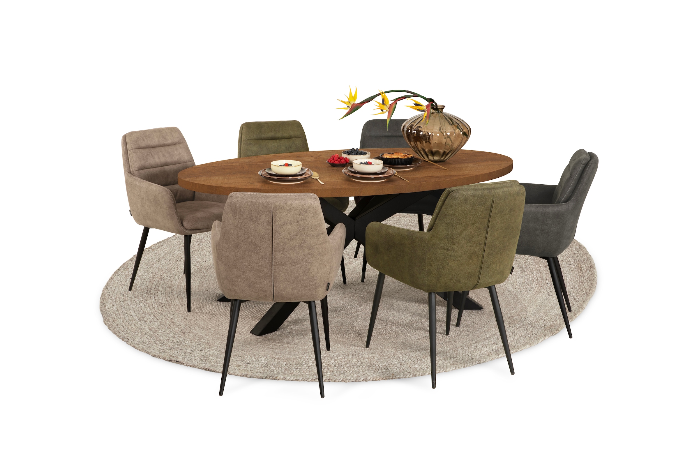 OMG Design Armlehnstuhl »Bailey« (Set) 2 Stk. Stoff Schalenstuhl, Esszimmer günstig online kaufen