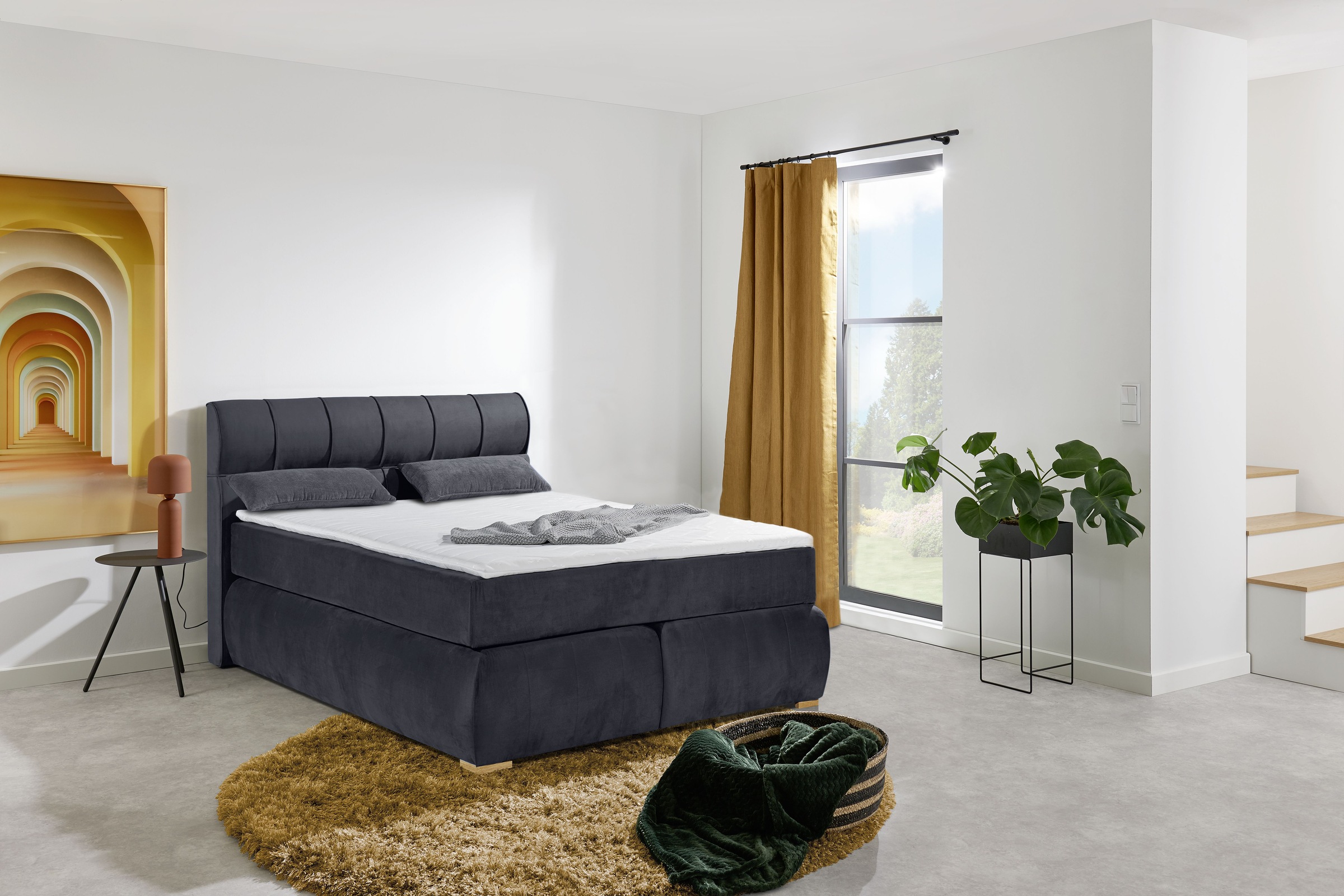 Places of Style Boxspringbett »Felicia«, in H4, inkl. Topper und Bettkasten günstig online kaufen