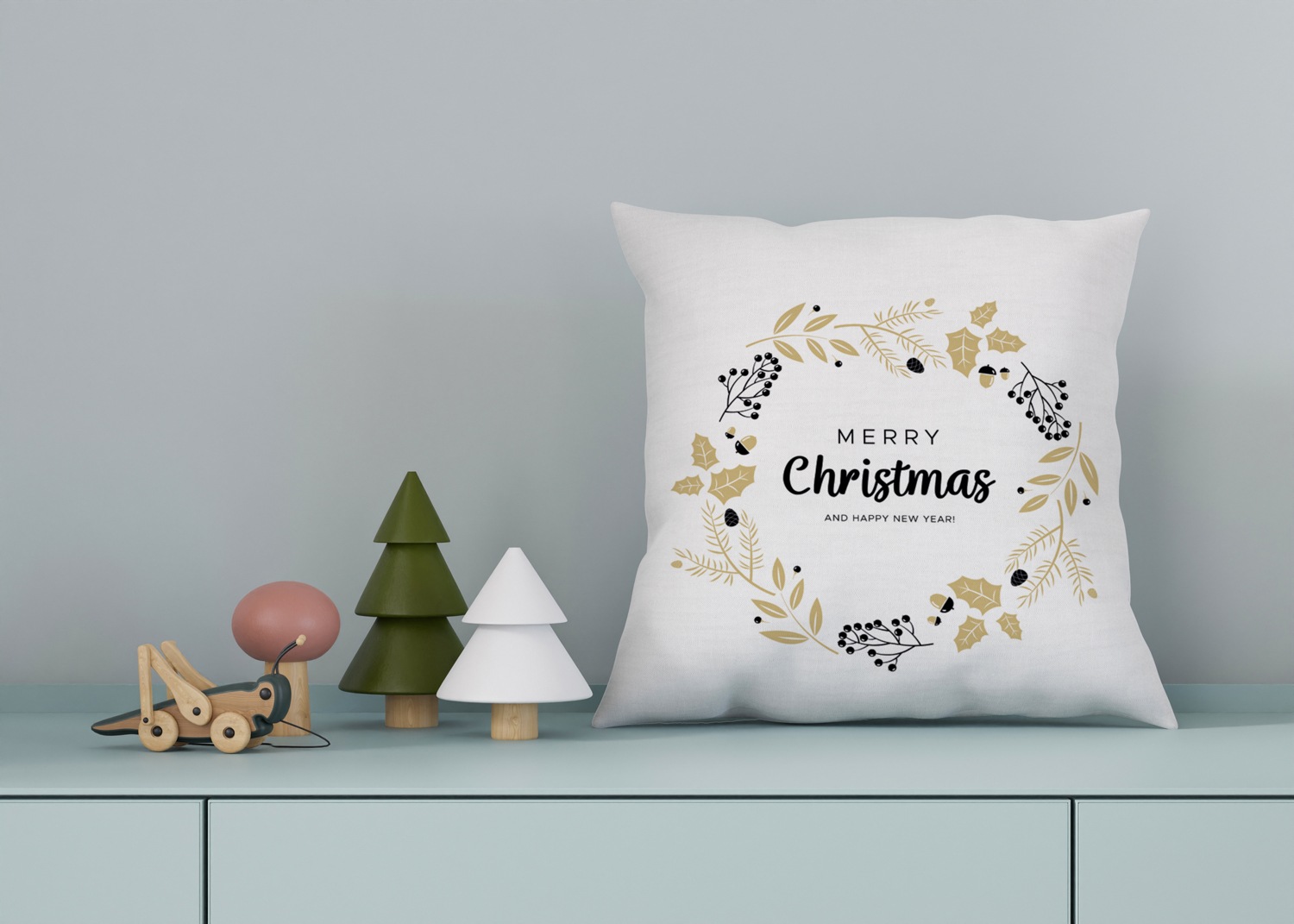 queence Dekokissen »Carolina«, Kissenhülle,Merry Christmas,Weiß,Weihnachtsm günstig online kaufen