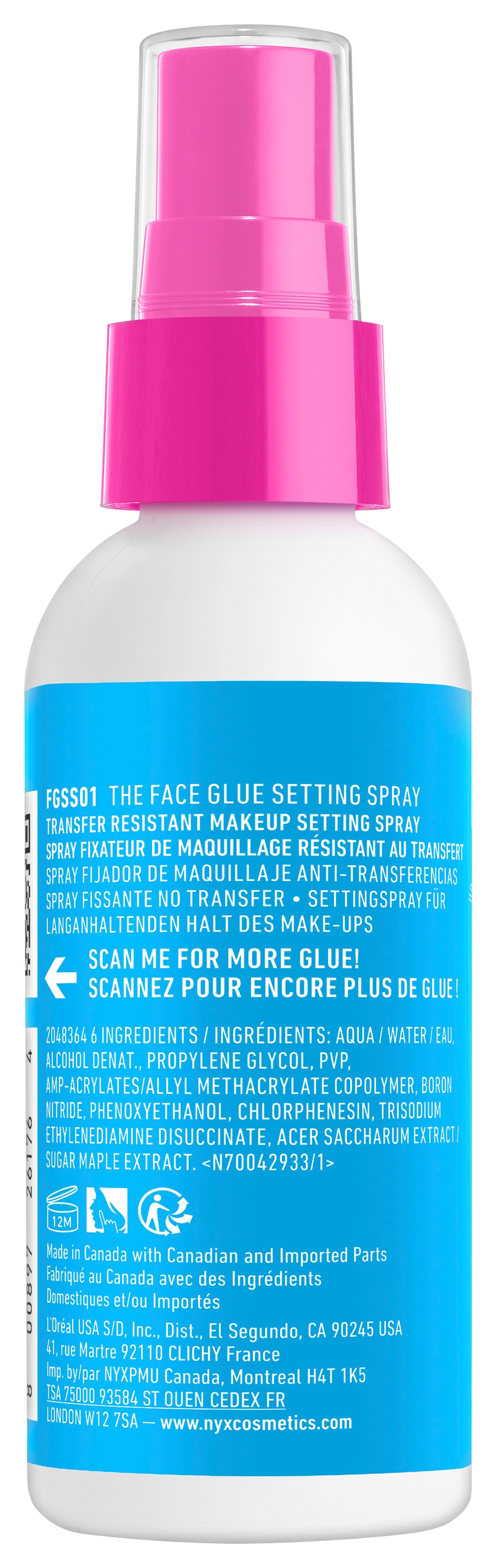 NYX Fixierspray »NYX Professional Makeup The Face Glue Setting Spray«
