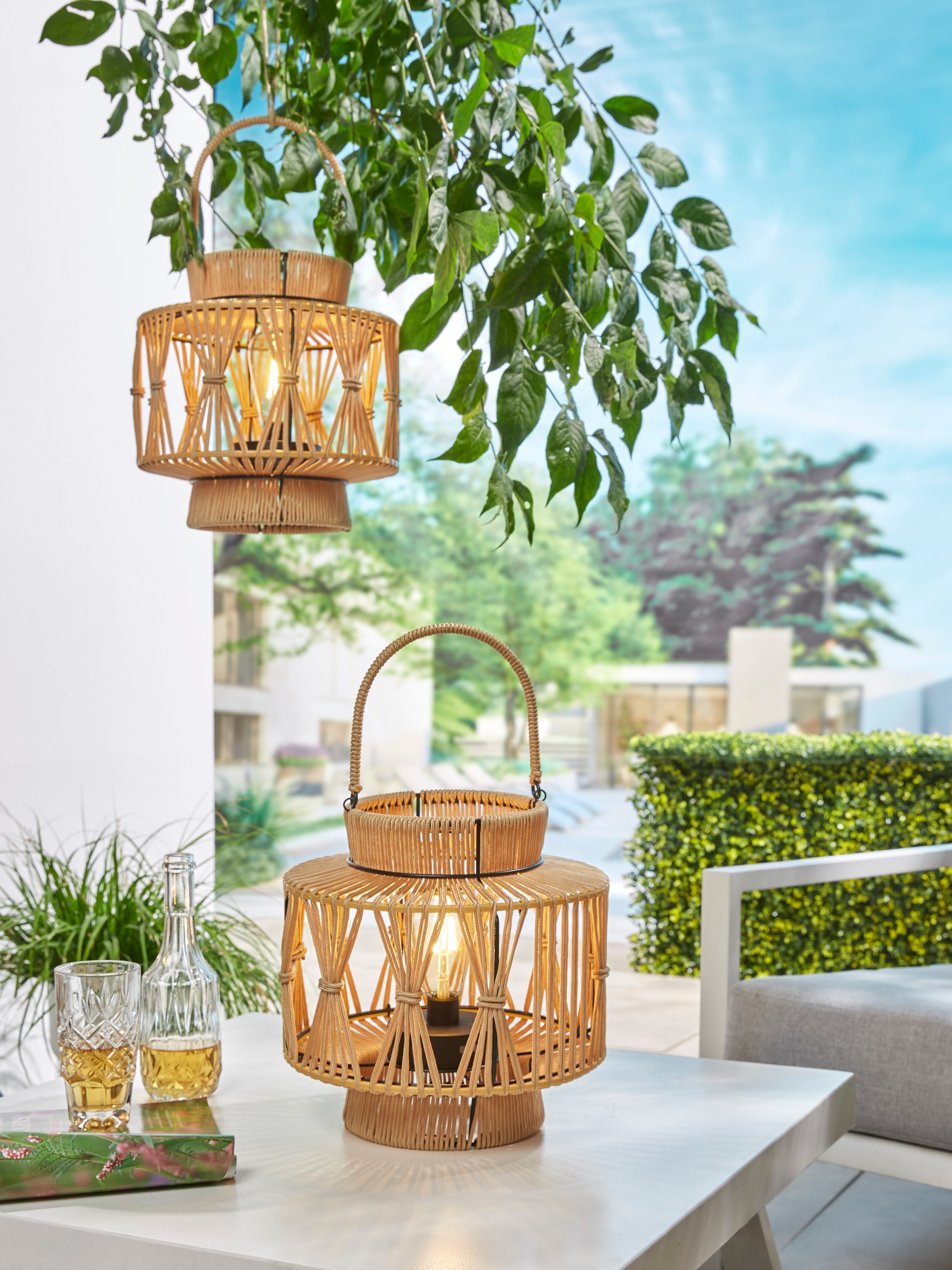 LUXFORM Gartenleuchte »Luxform USB Alhambra Large« LED-Modul 1 Stk. Warmwei günstig online kaufen