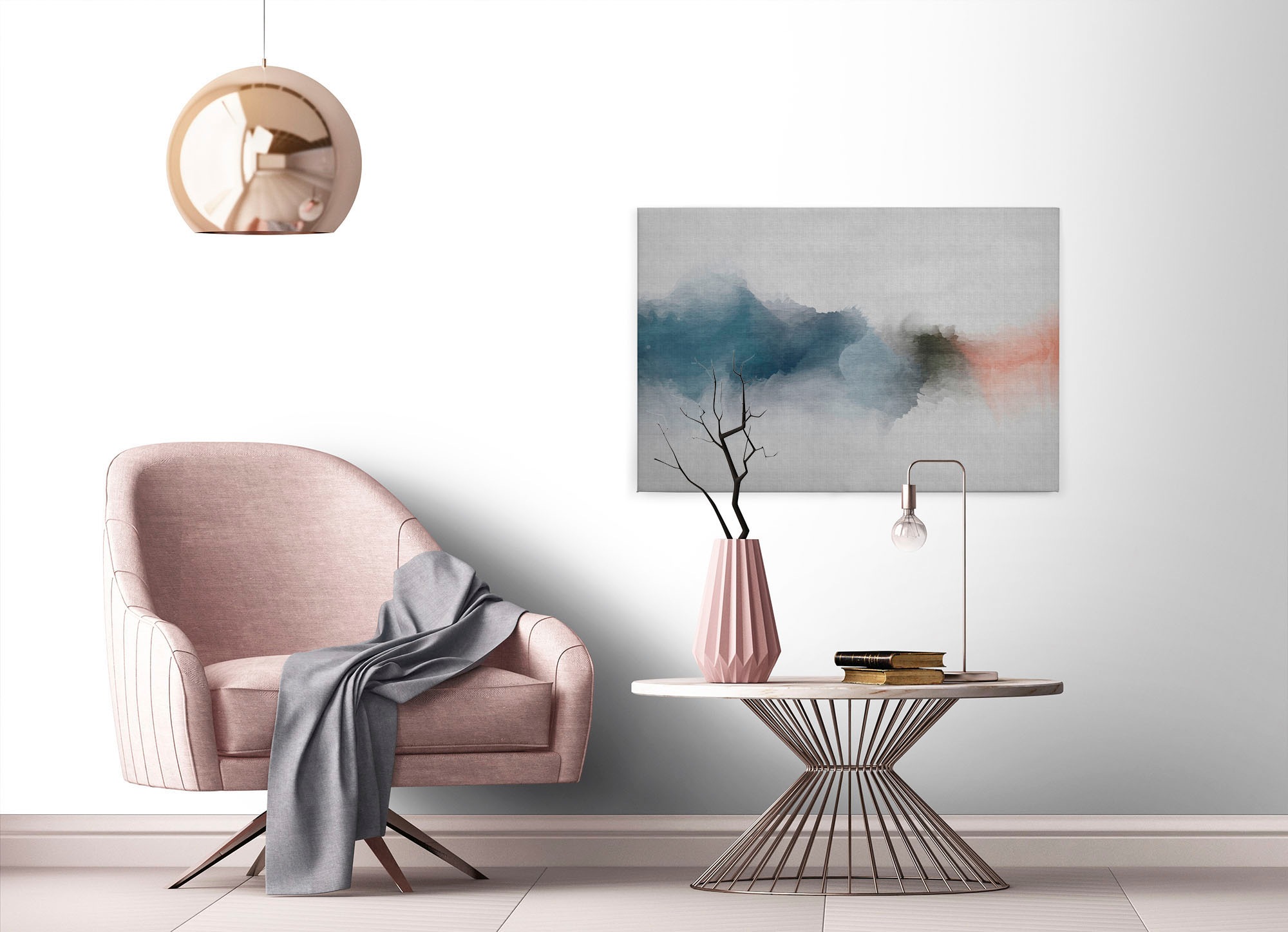 A.S. Création Leinwandbild »daydream«, Kunst-Abstrakt-Kinder, (1 St.), Keilrahmen Bild Farben Grau Bunt Leinwand-Bild Wohnzimmer modern Wand