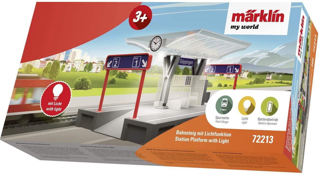 Märklin Modelleisenbahn-Gebäude »Märklin my world - Bahnsteig - 72213«, Mit Lichtfunktion
