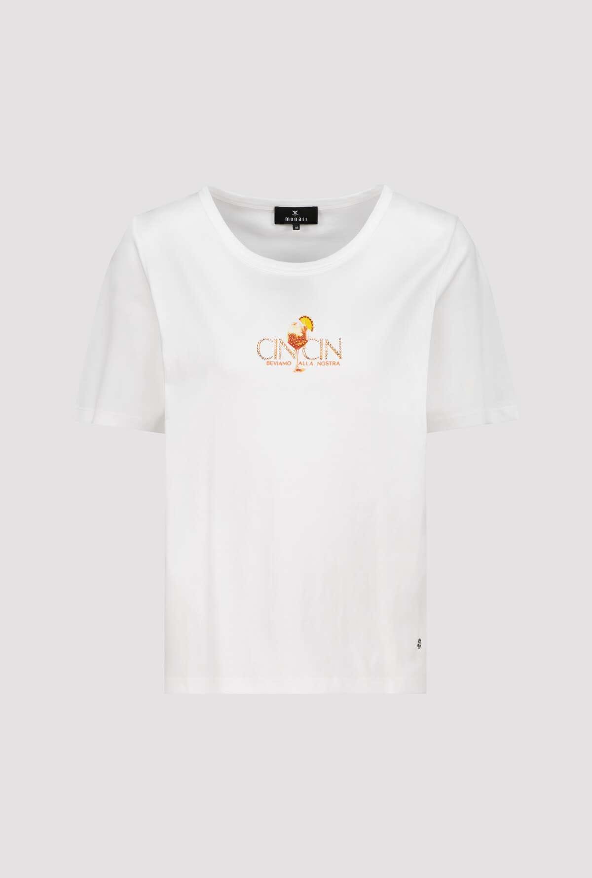 Monari T-Shirt »cincin« Regular fit mit Strasssteinen