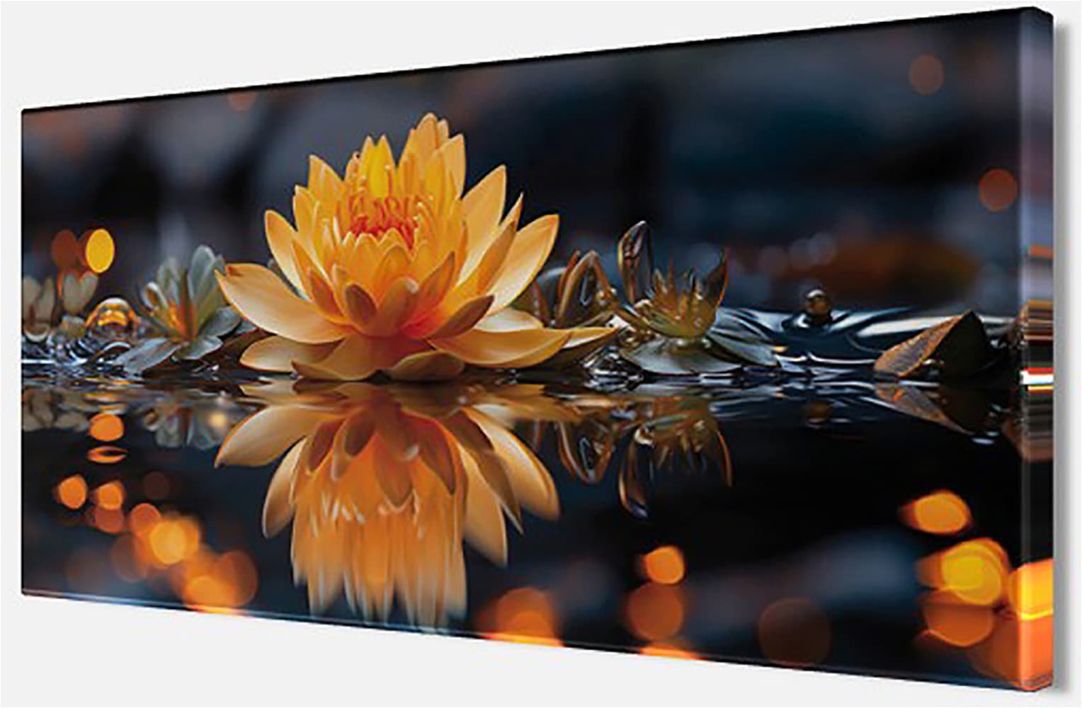 Bönninghoff Leinwandbild »Wandbild LOTUSBLUME 33x70 cm – Leinwandbild Keilrahmen Deko modern« Blumen | Blumenbilder | Natur | Pflanzen | Pflanzenbilder | Stillleben 1 Stk. tlg. auf Keilrahmen gespannt