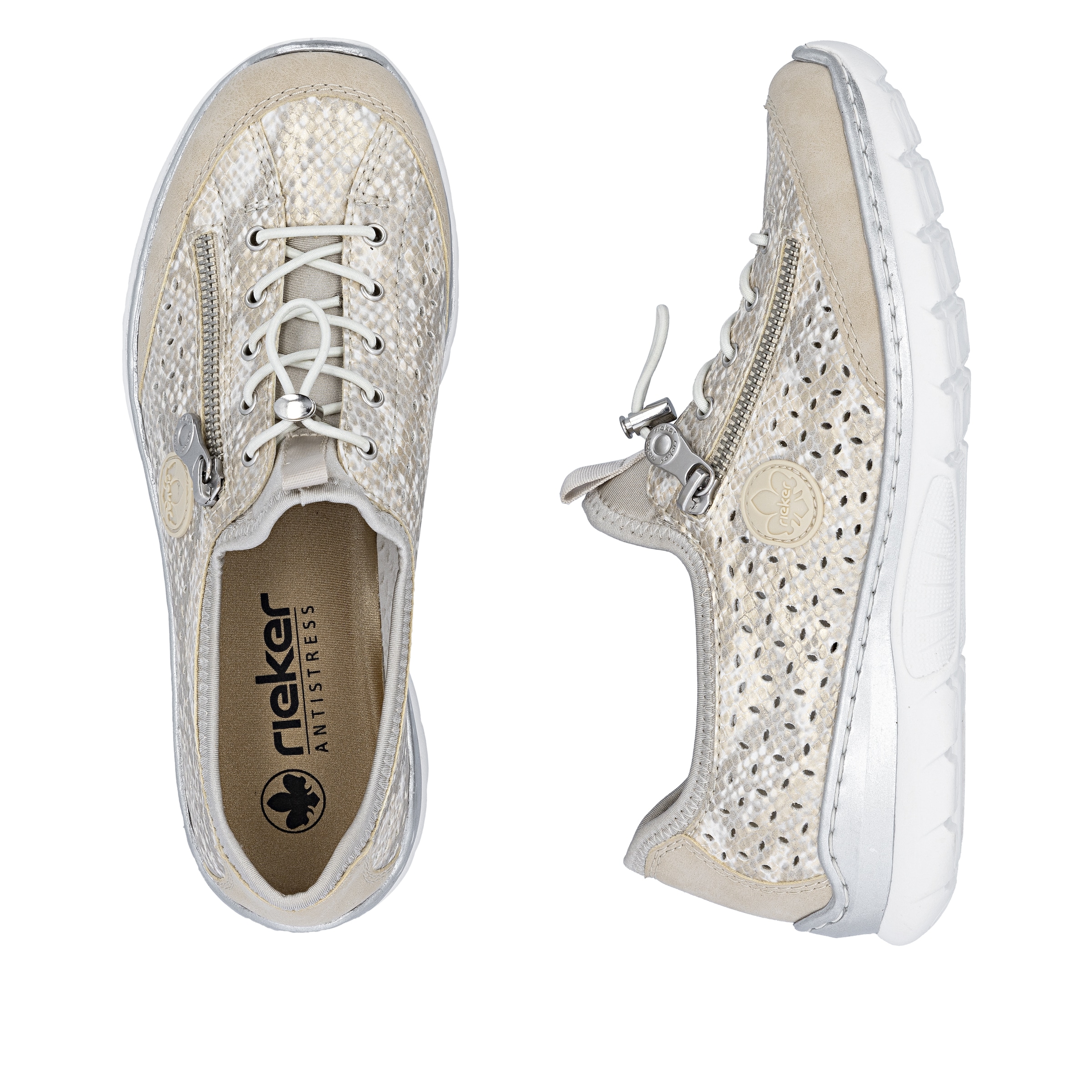 Rieker Slip-On Sneaker  Schlupfschuh, Freizeitsneaker, Halbschuh mit MemoSoft-Ausstattung