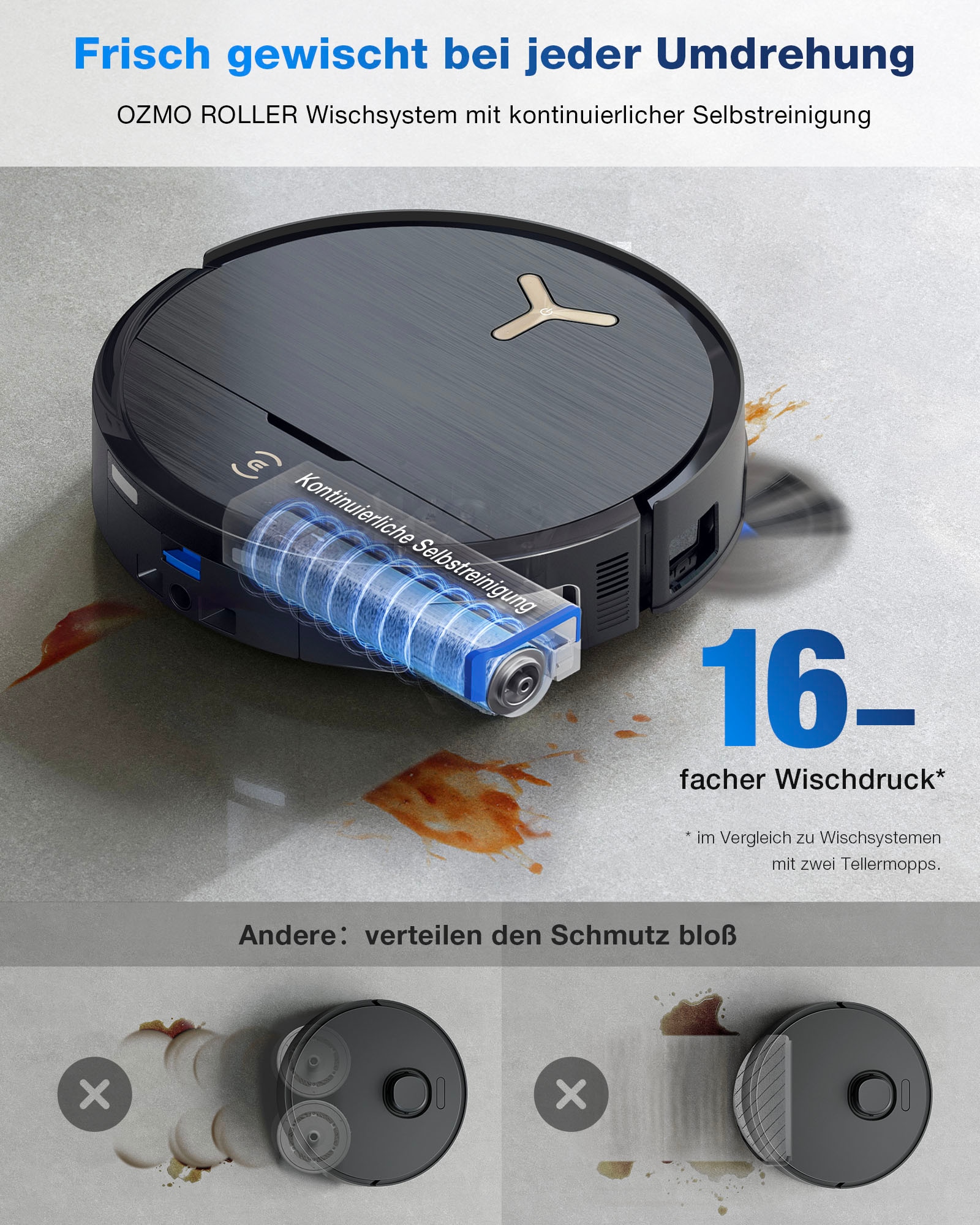 ECOVACS Saugroboter »mit Wischfunktion, DEEBOT X9 PRO OMNI«, Saug-und Wischroboter mit Absaugstation
